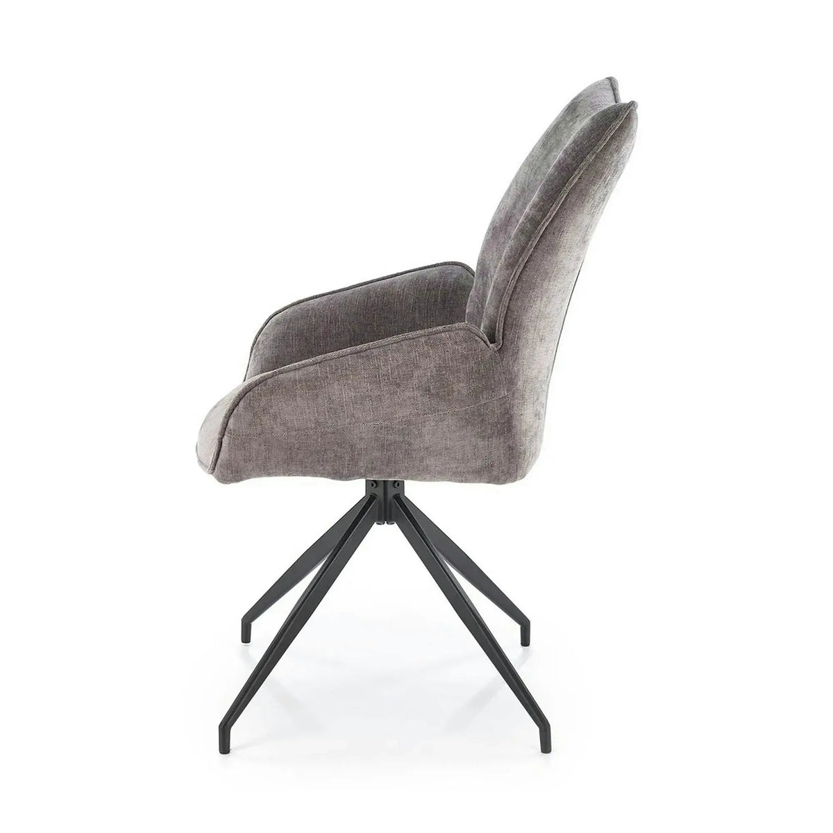 Scaun rotativ K553, gri/negru, stofa clasica/metal, 60x66x96 cm