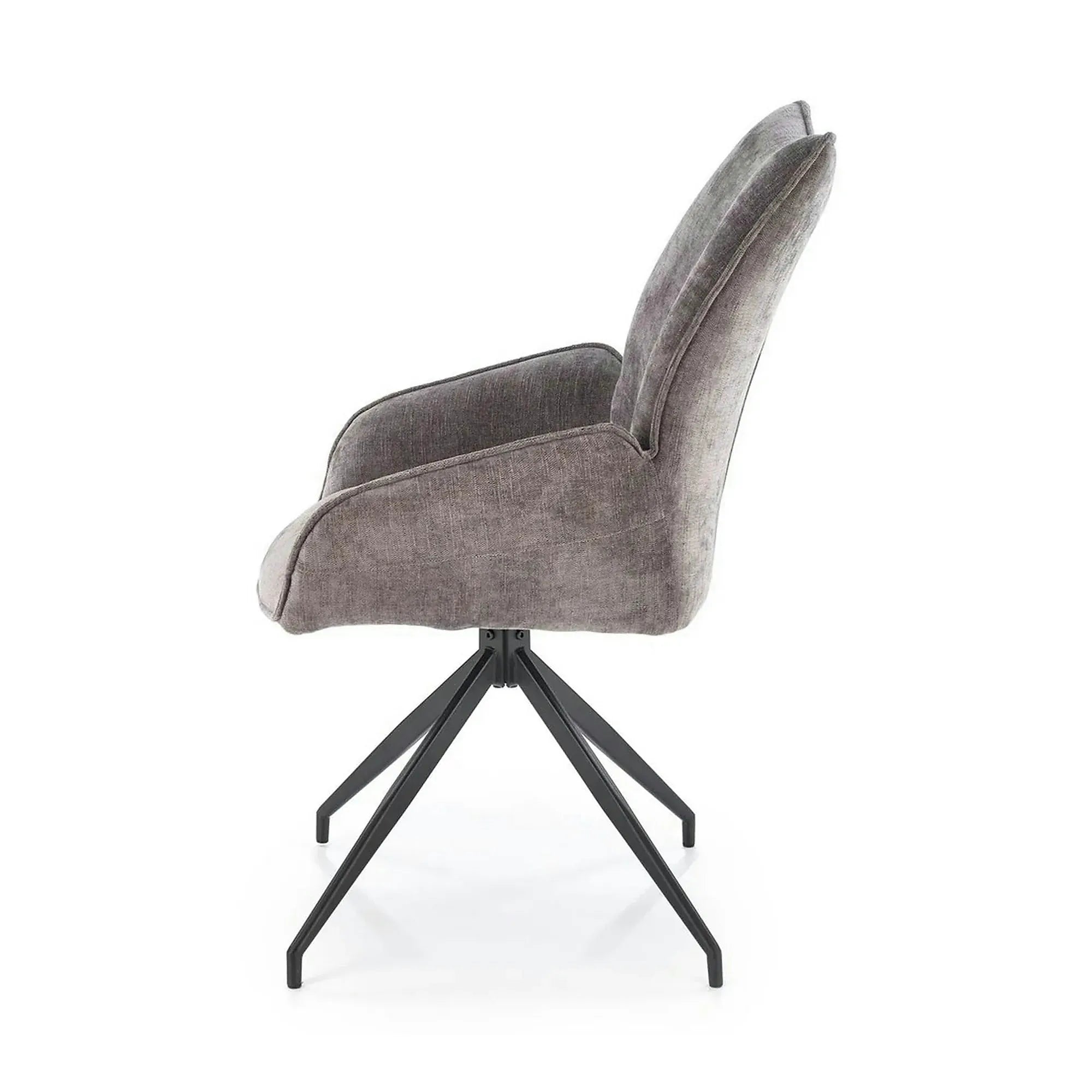 Scaun rotativ K553, gri/negru, stofa clasica/metal, 60x66x96 cm