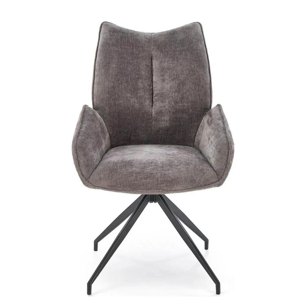 Scaun rotativ K553, gri/negru, stofa clasica/metal, 60x66x96 cm