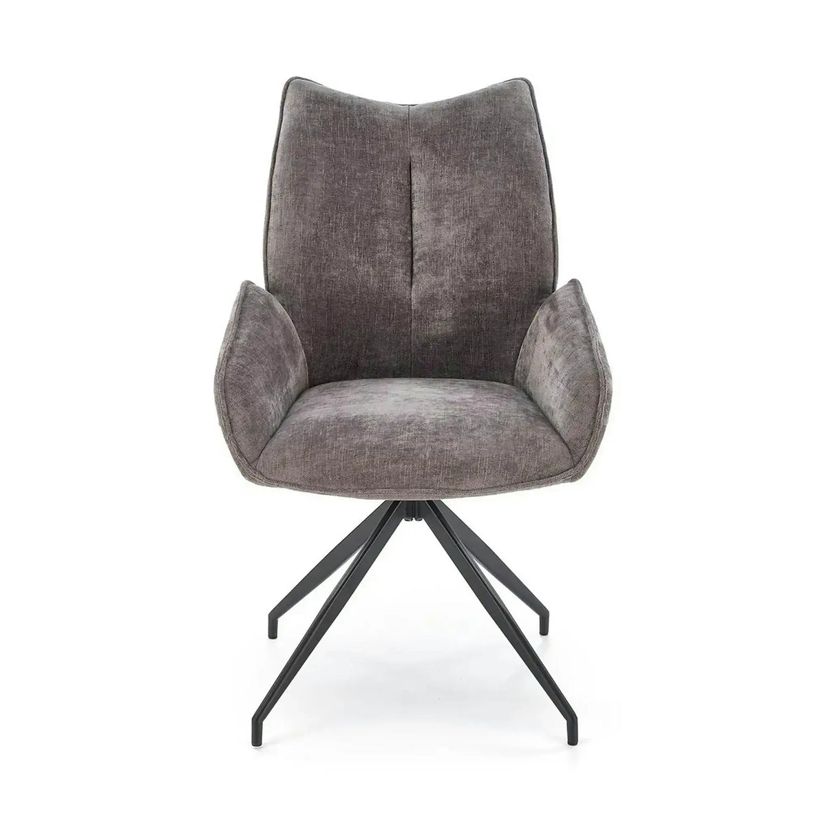 Scaun rotativ K553, gri/negru, stofa clasica/metal, 60x66x96 cm