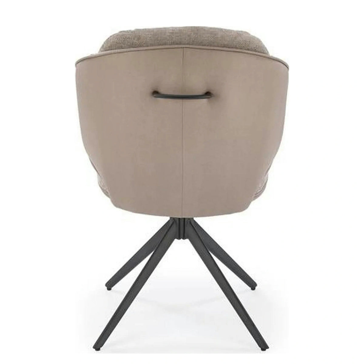 Scaun rotativ K554, gri/negru, stofa clasica/piele ecologica/metal, 58x67x90 cm