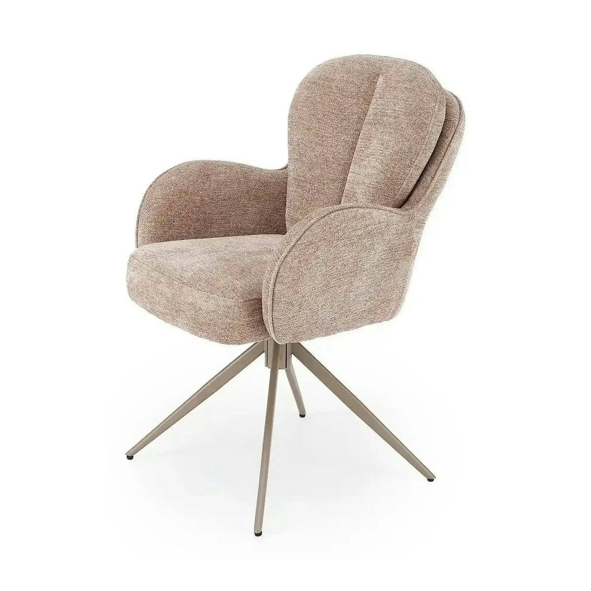 Scaun rotativ K592, bej/casmir, stofa/metal, 62x69x92 cm