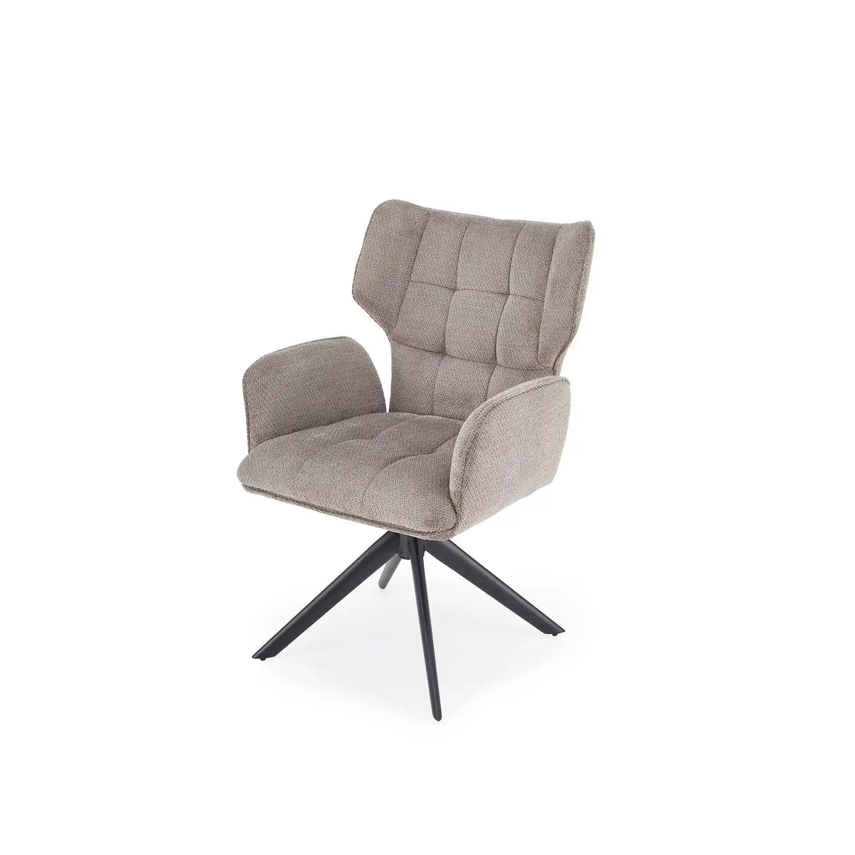 Scaun rotativ K601, gri/negru, stofa/metal, 57x64x90 cm