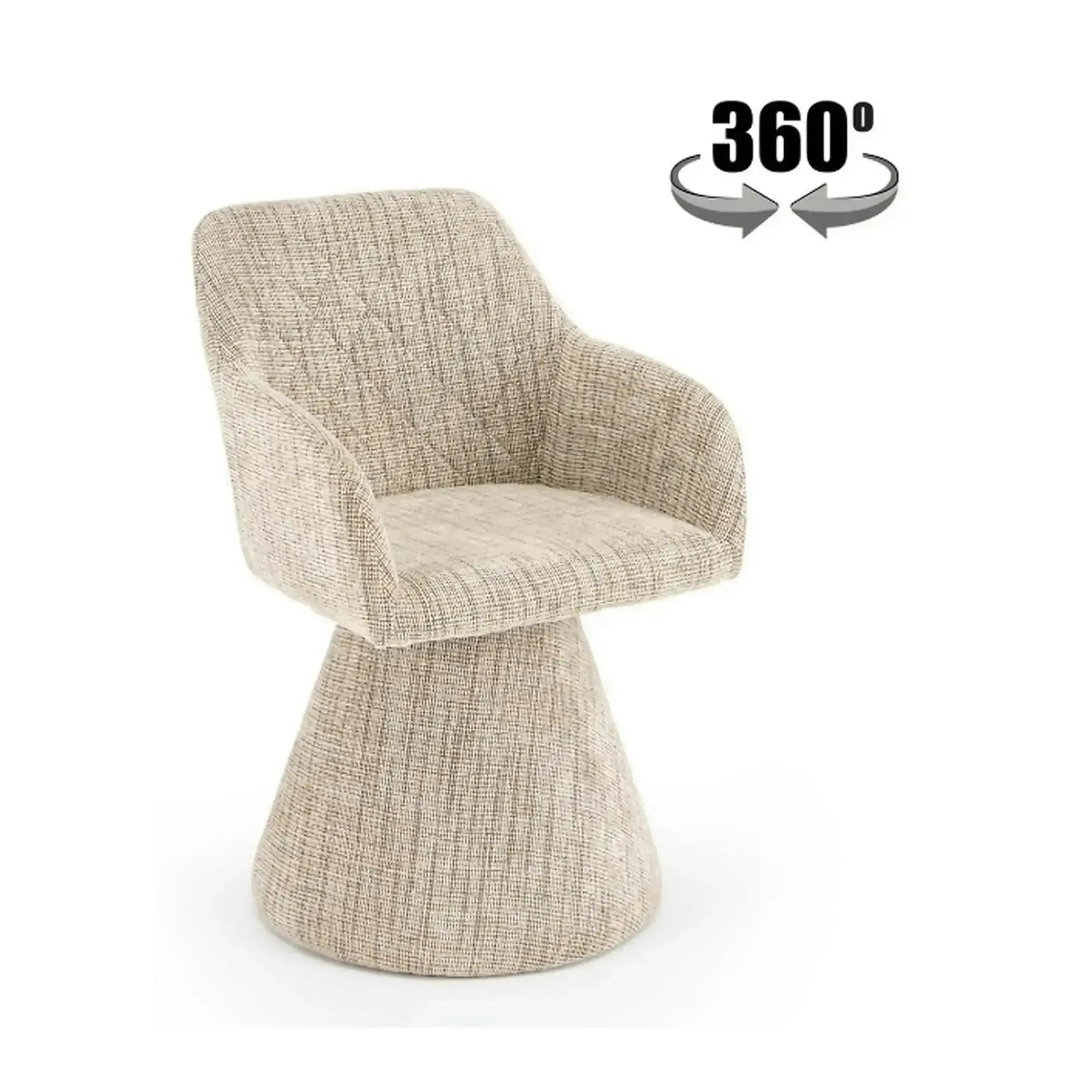 Scaun rotativ K603, stofa clasica bej, 55x55x85 cm