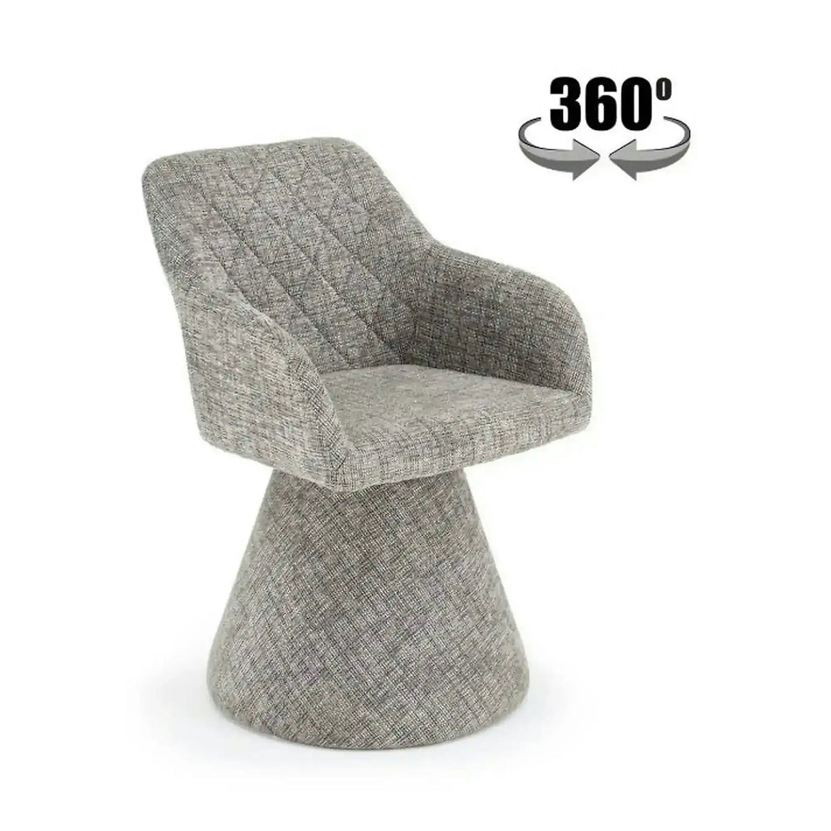 Scaun rotativ K603, stofa clasica gri, 55x55x85 cm