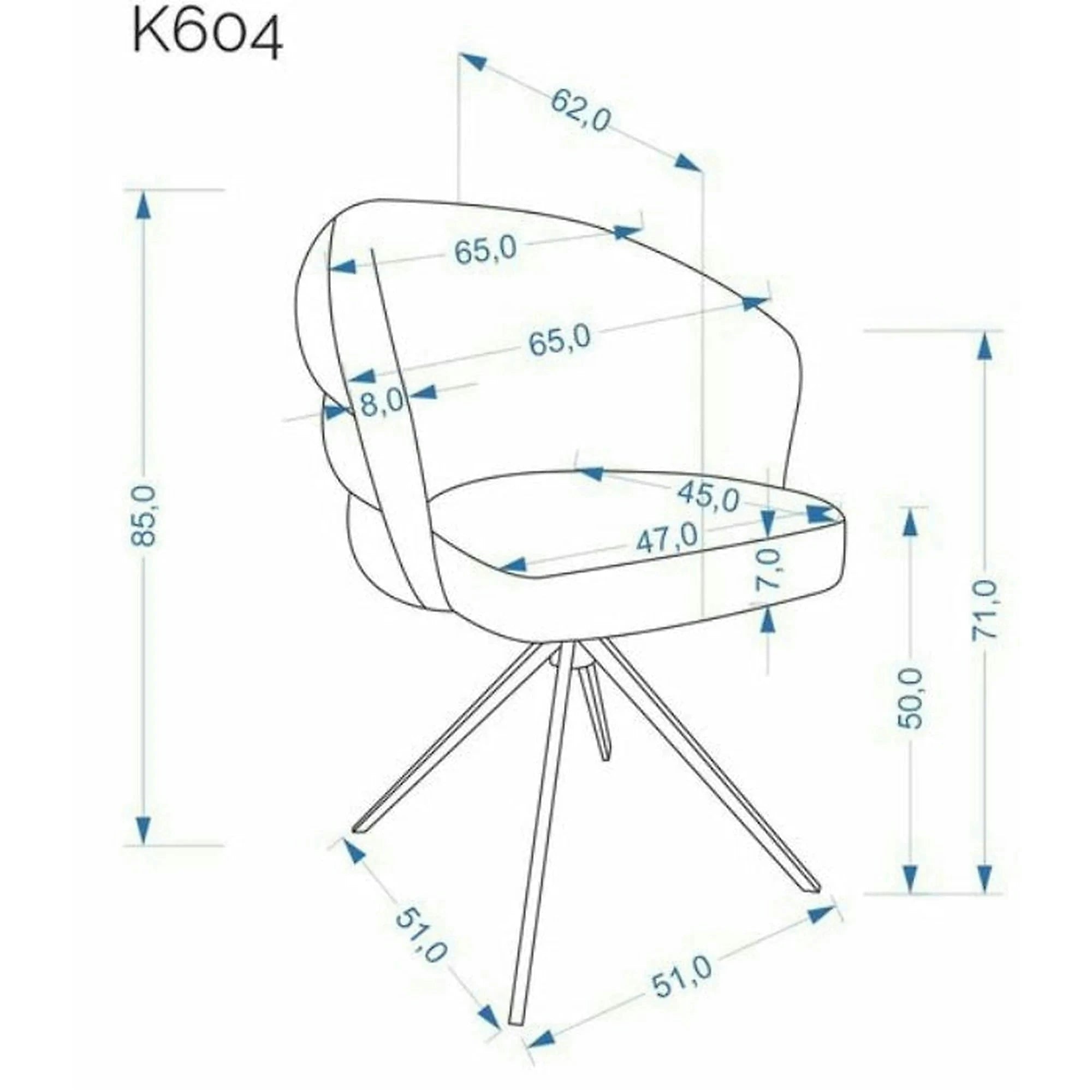 Scaun rotativ K604, bej/negru, stofa/metal, 65x62x85 cm