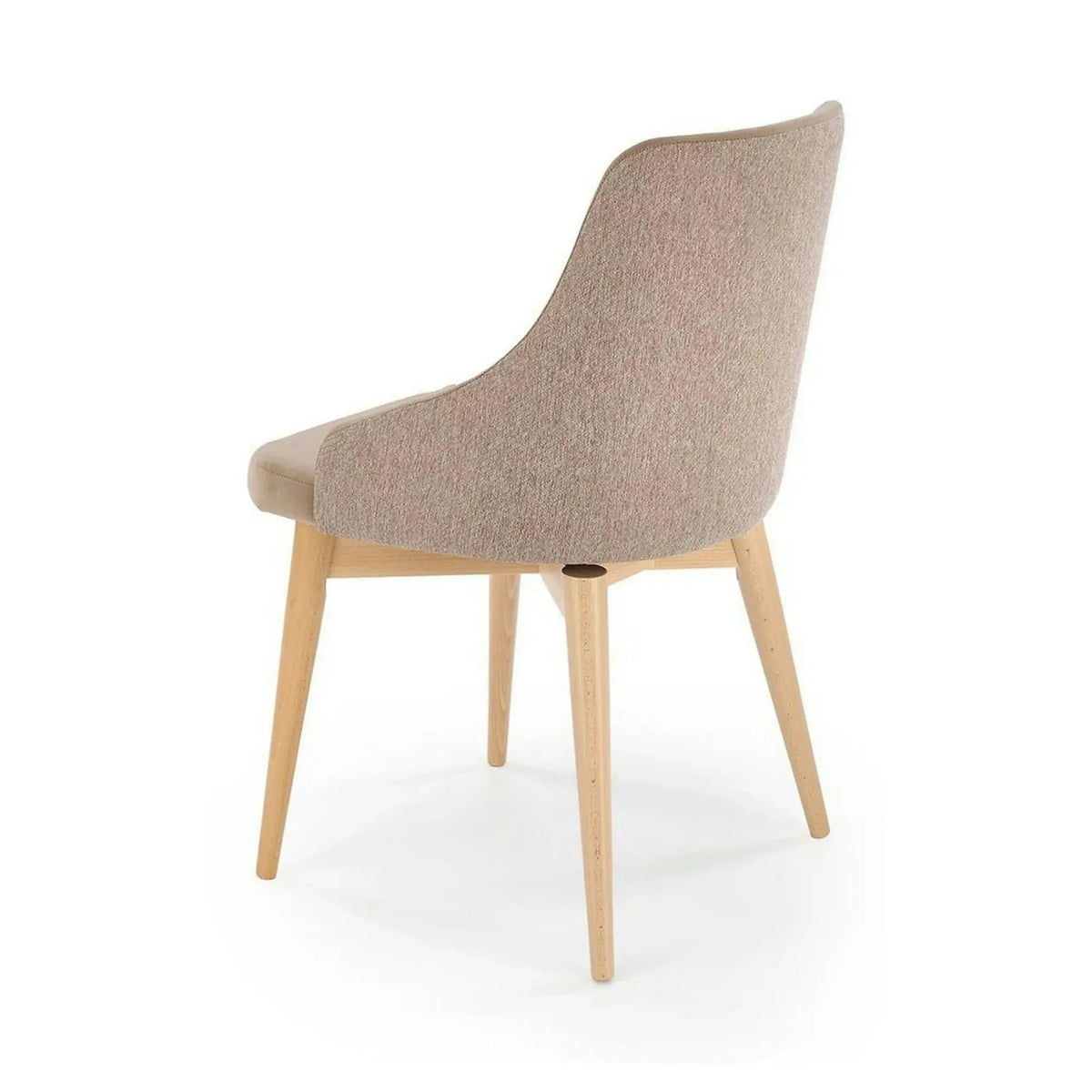 Scaun rotativ MALAGA, bej/stejar, stofa clasica/lemn, 50x53x79 cm