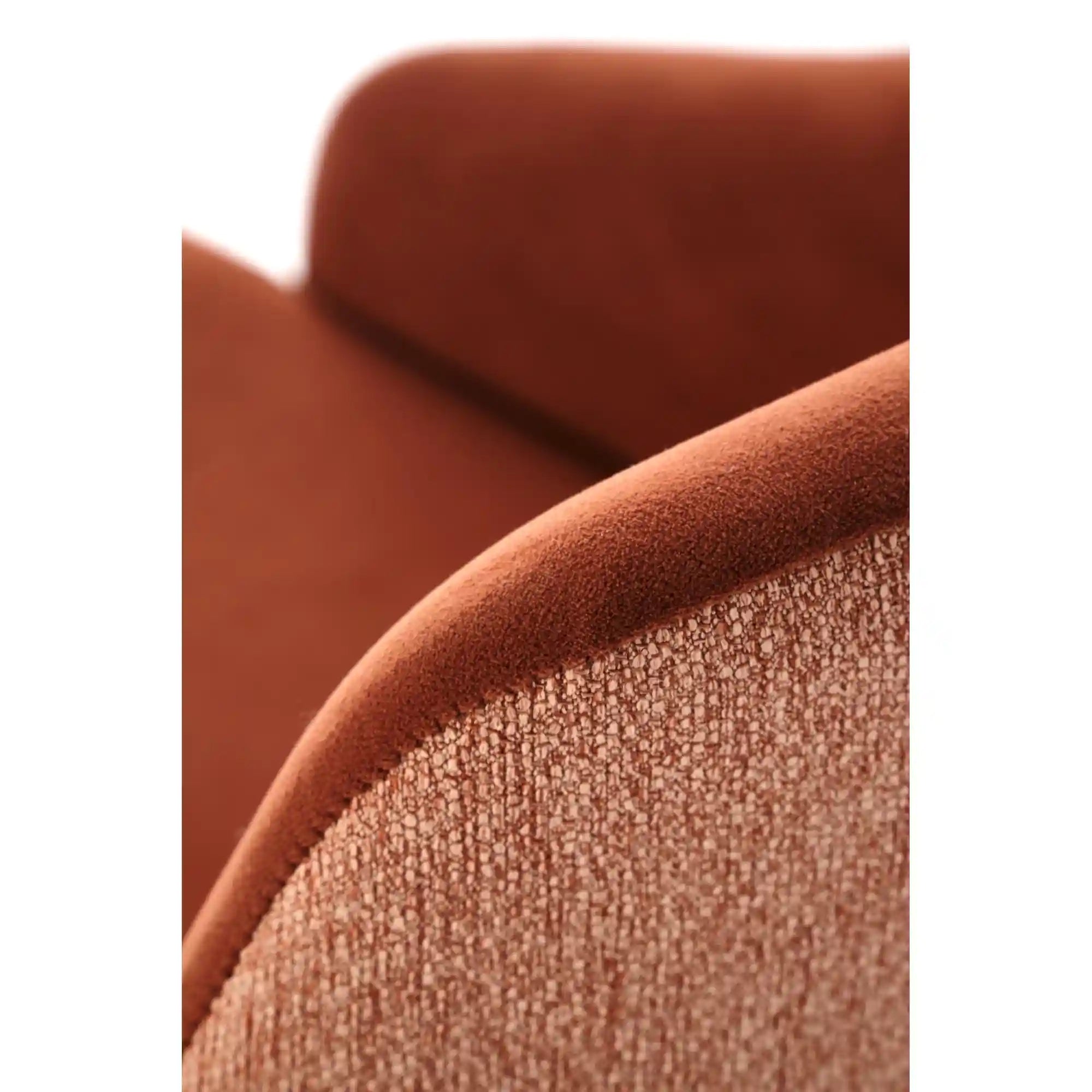 Scaun rotativ MALAGA, caramiziu/stejar, stofa clasica/lemn, 50x53x79 cm