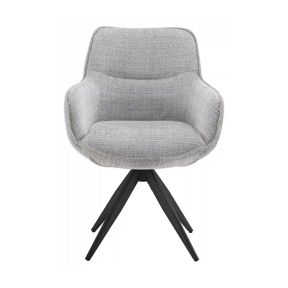 Scaun rotativ TURIN, gri deschis/negru, stofa clasica/metal, 65x62x86 cm