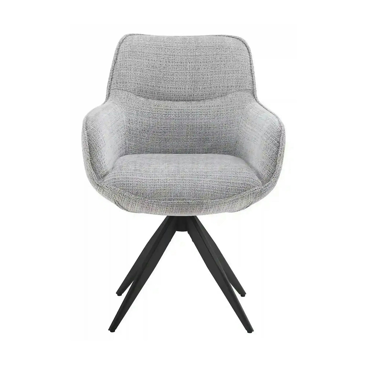 Scaun rotativ TURIN, gri deschis/negru, stofa clasica/metal, 65x62x86 cm