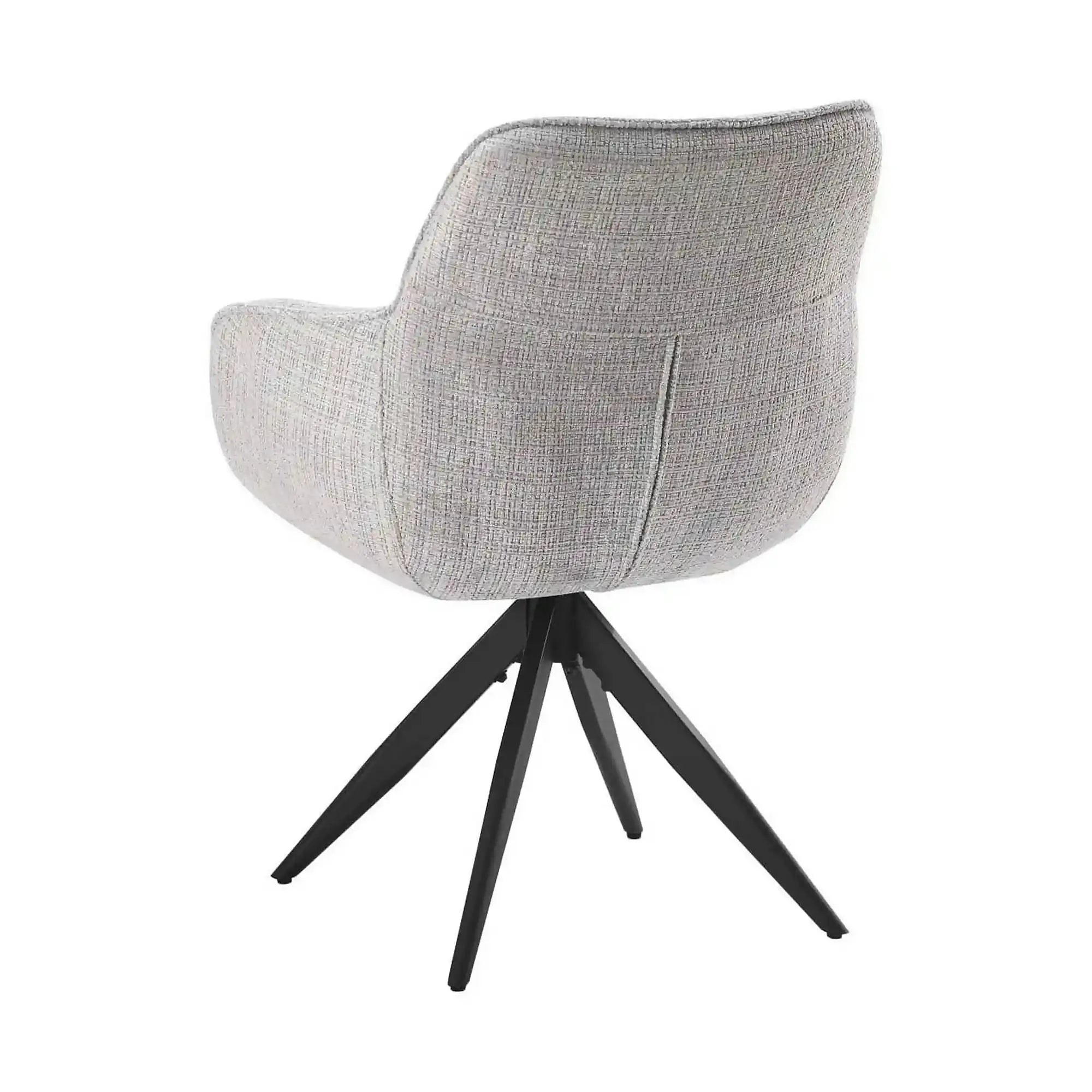 Scaun rotativ TURIN, gri deschis/negru, stofa clasica/metal, 65x62x86 cm