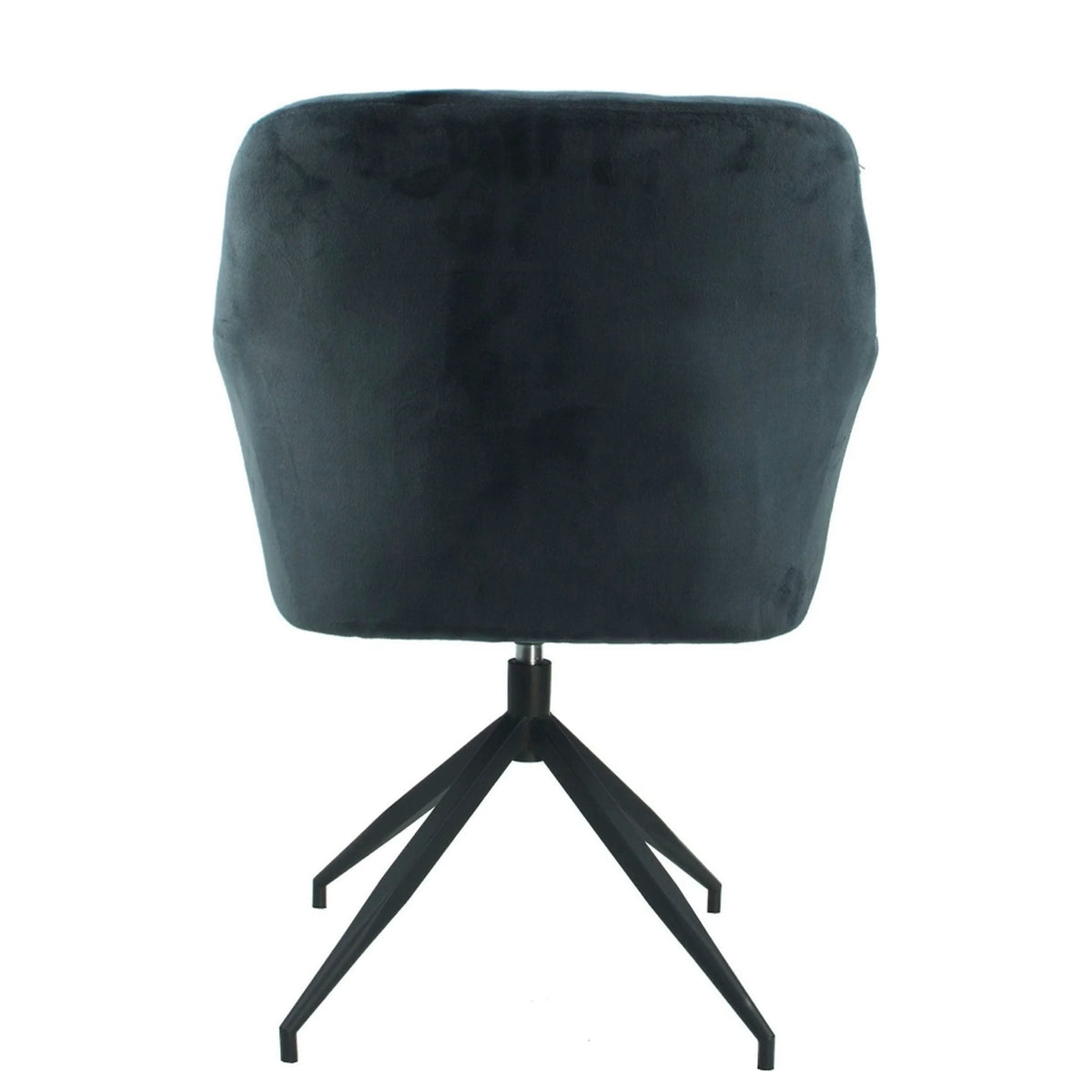 Scaun rotativ VELEZA NEW, gri inchis/negru, stofa catifelata/metal, 66x66x83 cm
