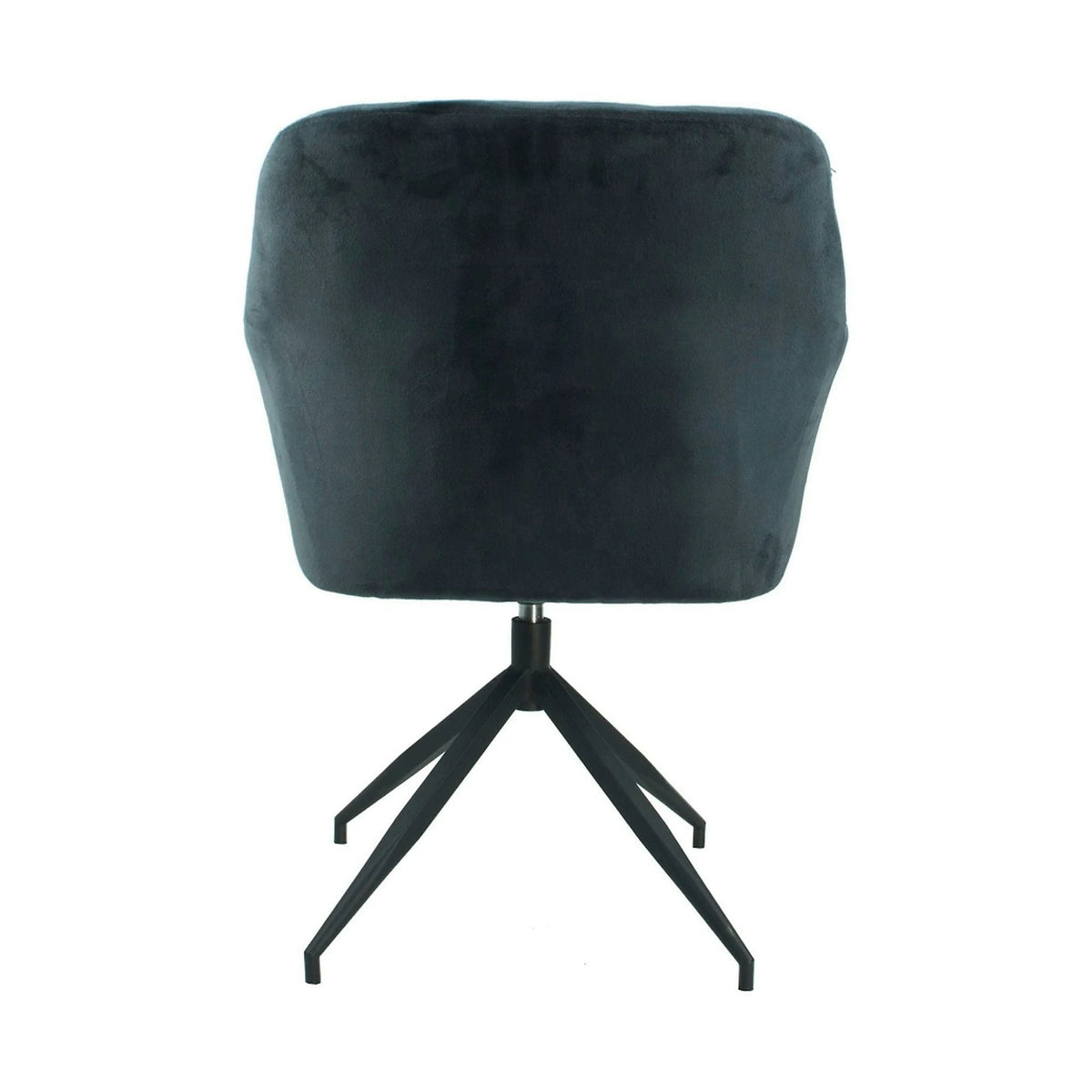 Scaun rotativ VELEZA NEW, gri inchis/negru, stofa catifelata/metal, 66x66x83 cm