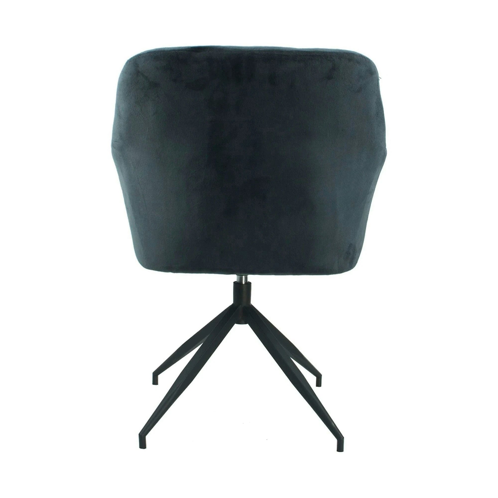 Scaun rotativ VELEZA NEW, gri inchis/negru, stofa catifelata/metal, 66x66x83 cm