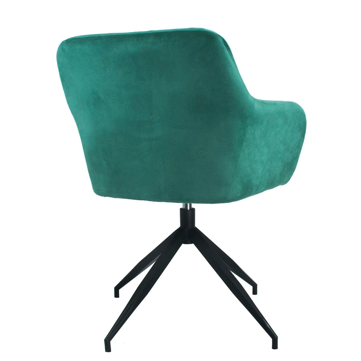 Scaun rotativ VELEZA NEW, verde/negru, stofa catifelata/metal, 66x66x83 cm