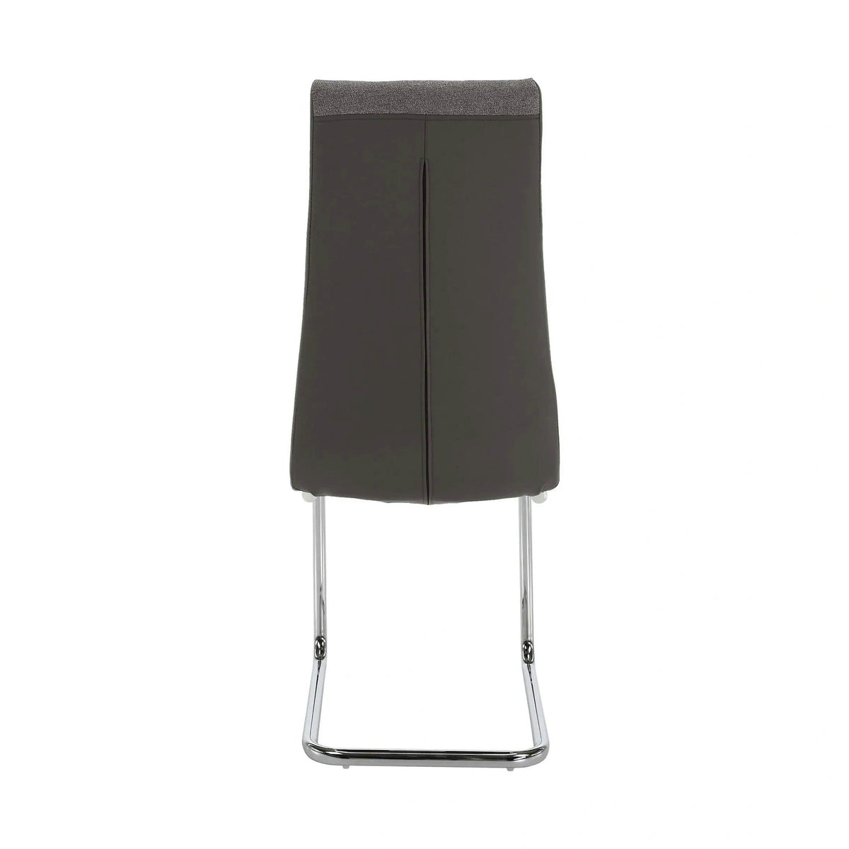 Scaun SALOMA NEW, gri, stofa clasica/pielele ecologica/metal, 42x56.5x105 cm