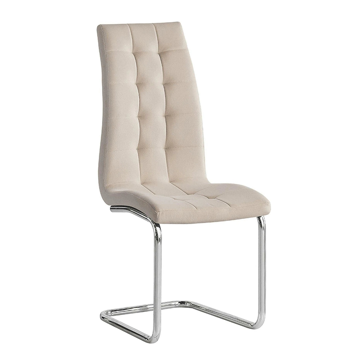 Scaun SALOMA NEW, stofa catifelata/metal, bej, 42x56,5x105 cm