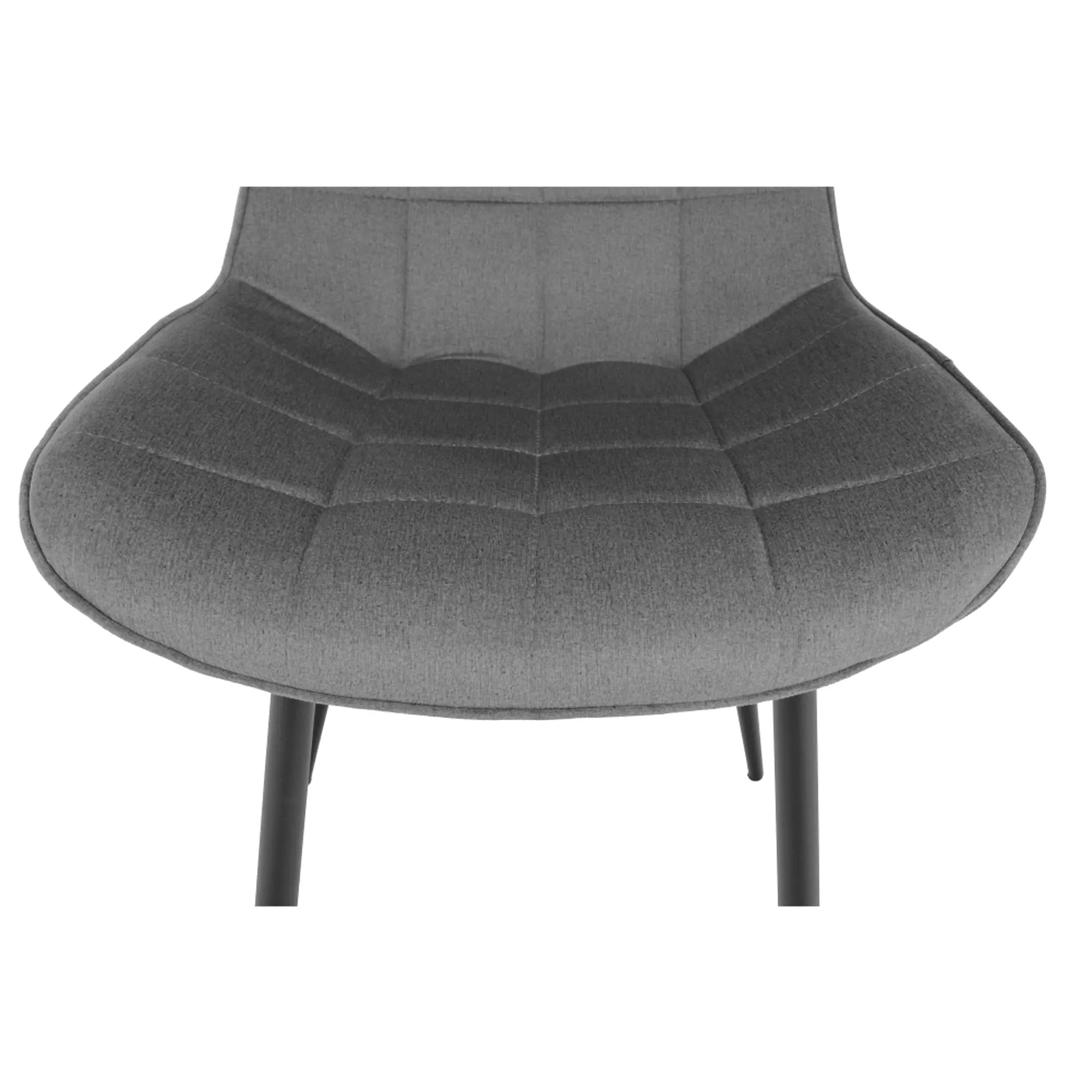 Scaun SARIN, gri/negru, catifea/metal, 54x64x82 cm