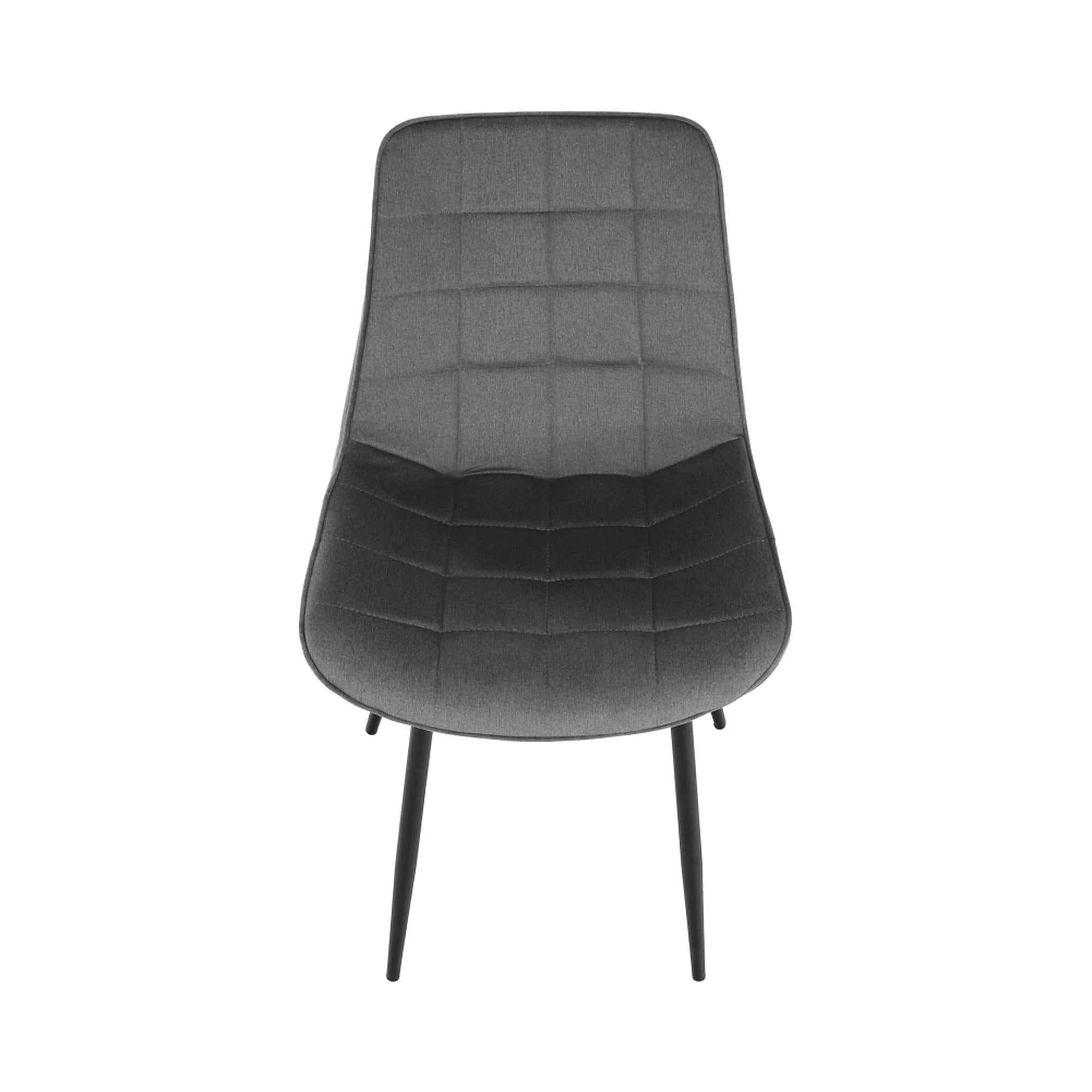 Scaun SARIN, gri/negru, catifea/metal, 54x64x82 cm