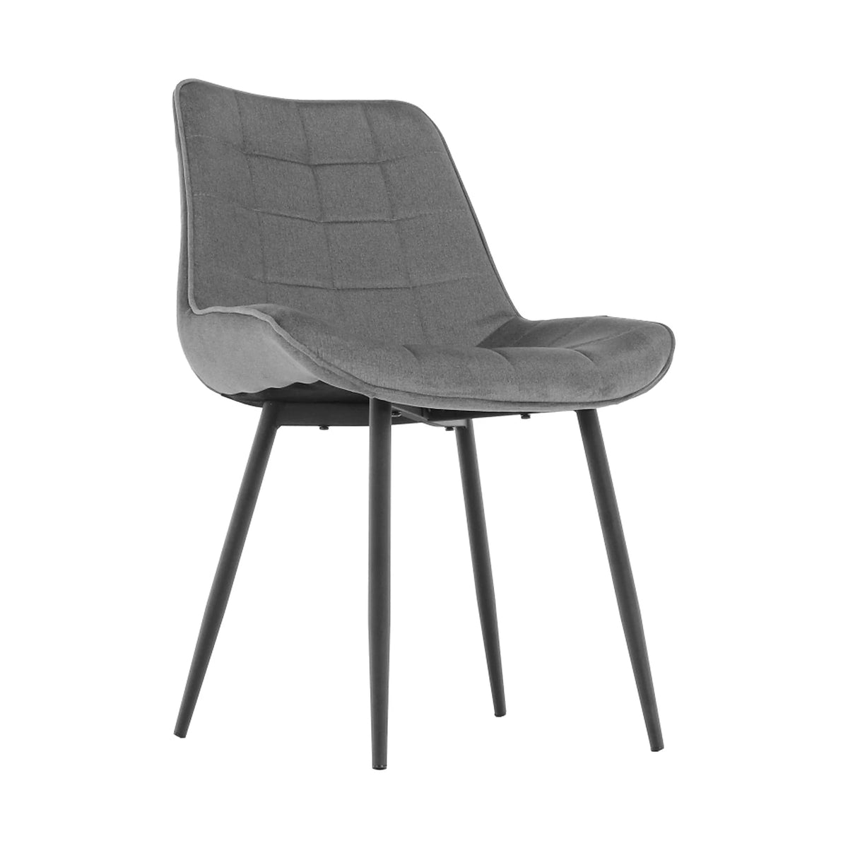 Scaun SARIN, gri/negru, catifea/metal, 54x64x82 cm