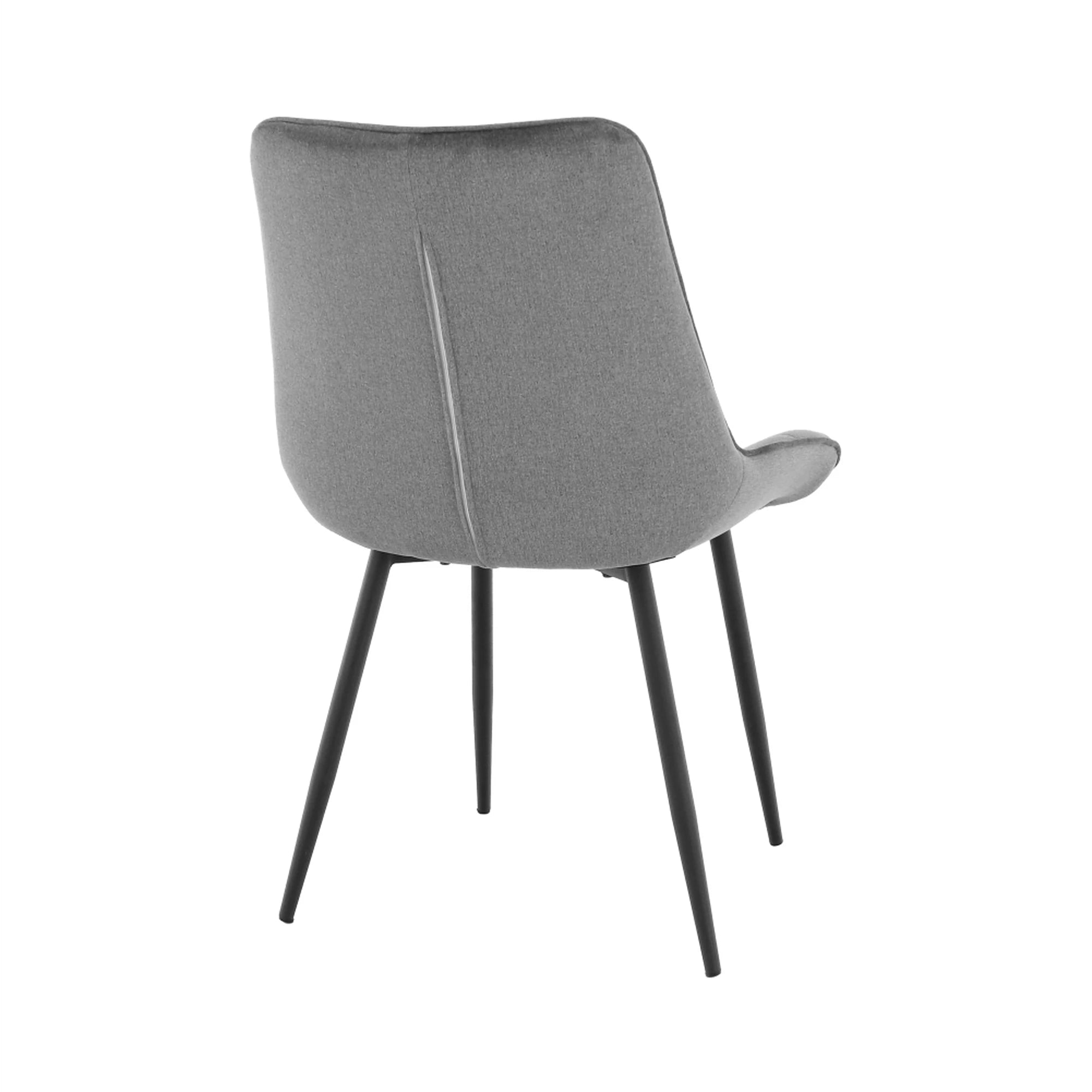 Scaun SARIN, gri/negru, catifea/metal, 54x64x82 cm