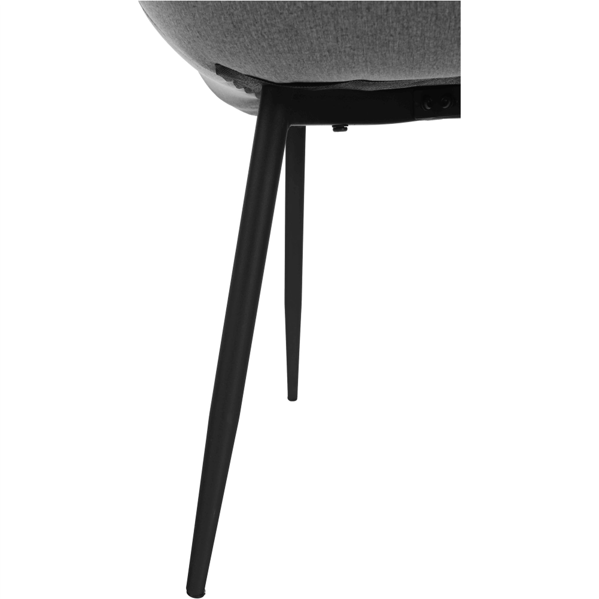 Scaun SARIN, gri/negru, catifea/metal, 54x64x82 cm