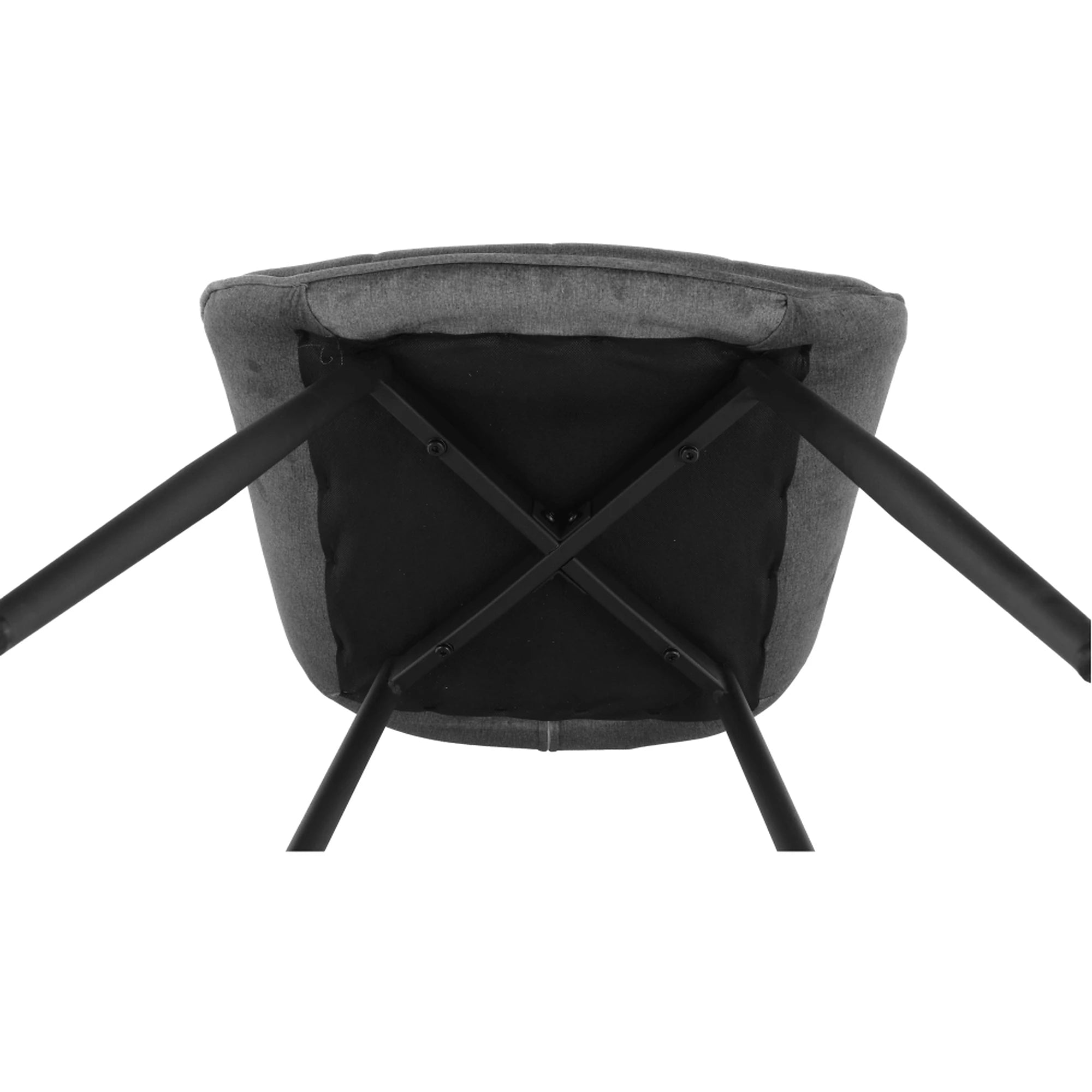 Scaun SARIN, gri/negru, catifea/metal, 54x64x82 cm