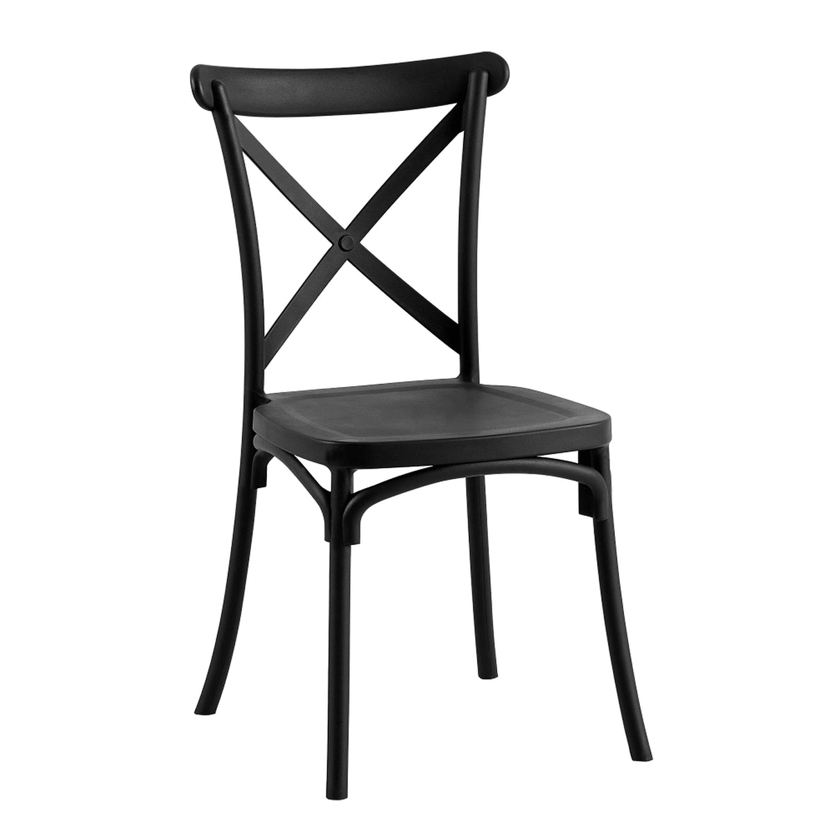 Scaun SAVITA, negru, plastic, 50x47x90 cm