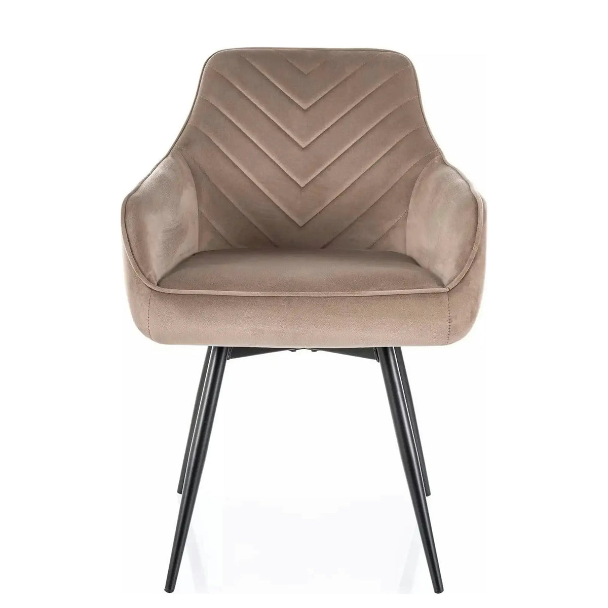 Scaun SERVIO, bej inchis - Bluvel 40, stofa catifelata/metal, 55x58x88 cm