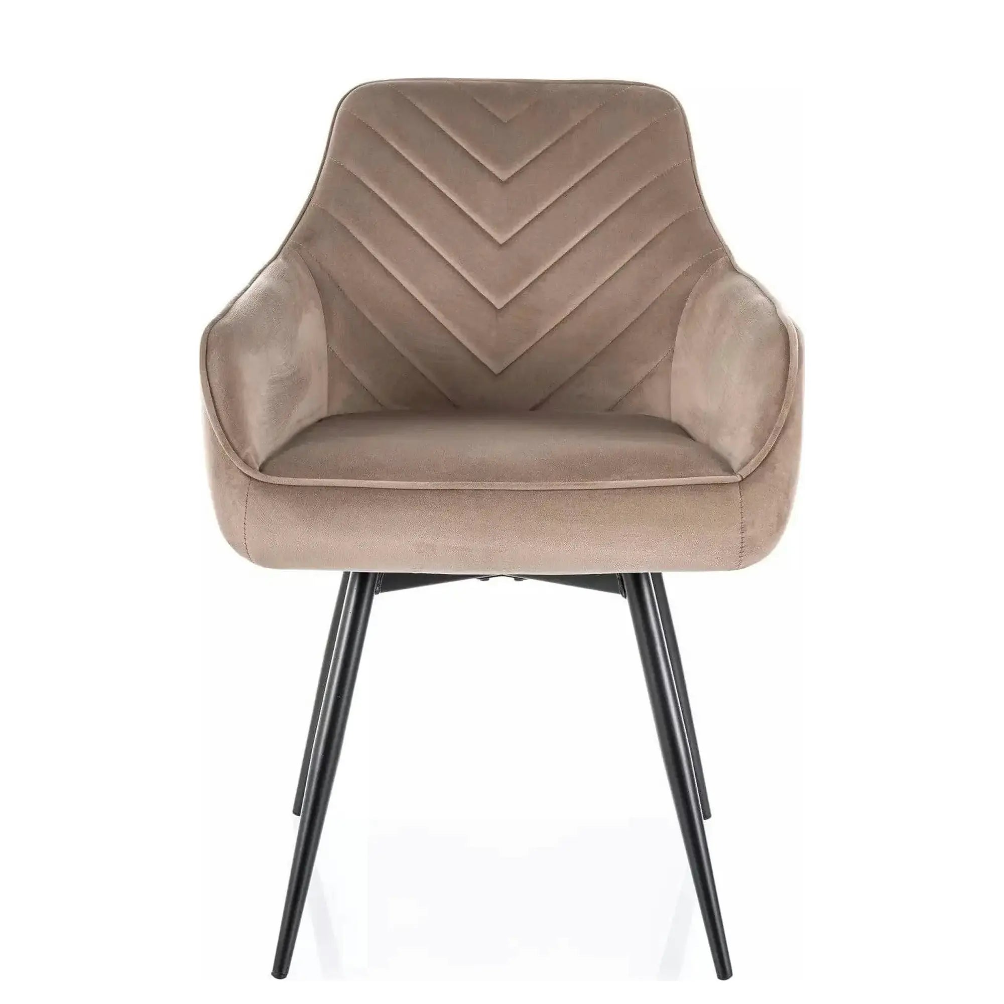 Scaun SERVIO, bej inchis - Bluvel 40, stofa catifelata/metal, 55x58x88 cm