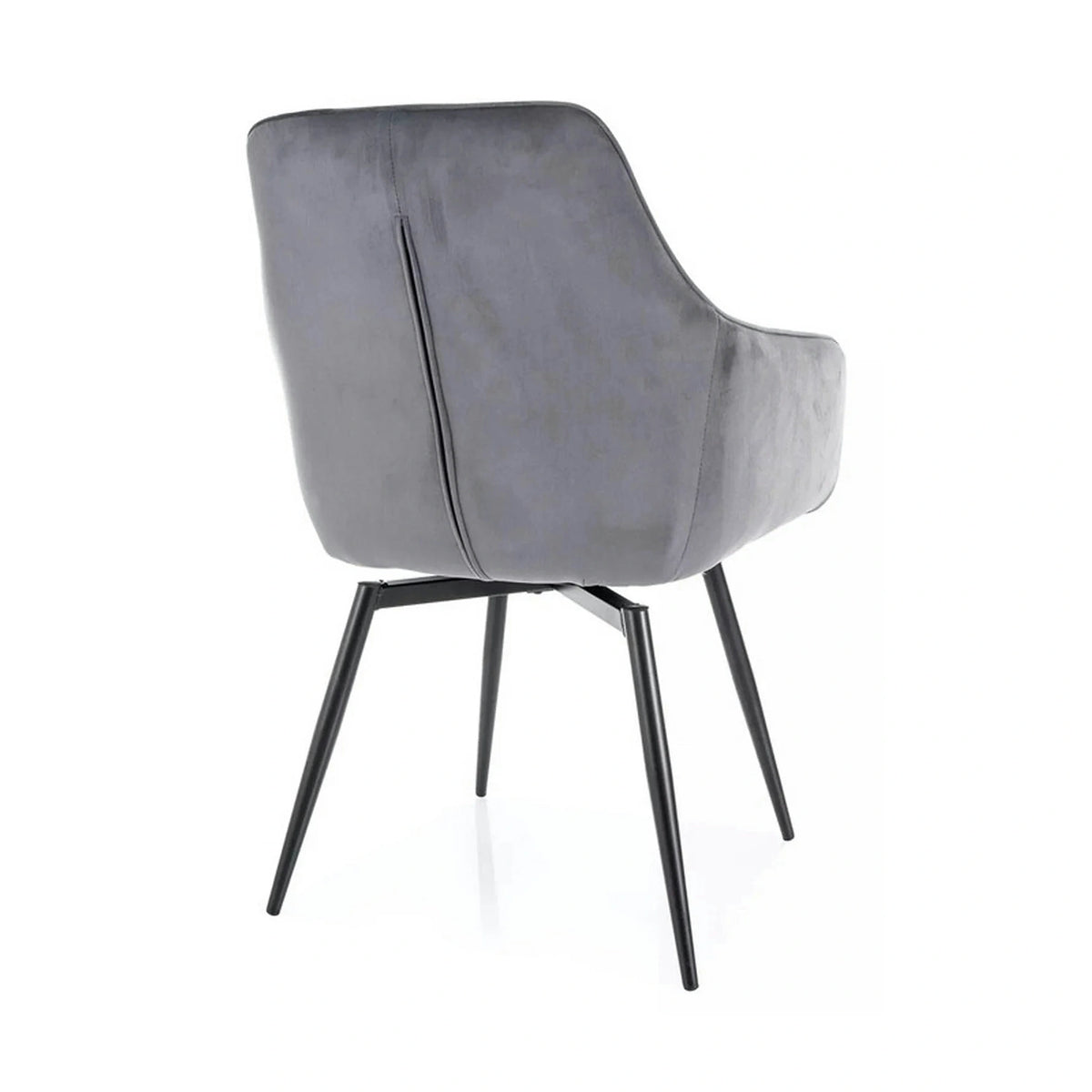 Scaun SERVIO, gri - Bluvel 14, stofa catifelata/metal, 55x58x88 cm