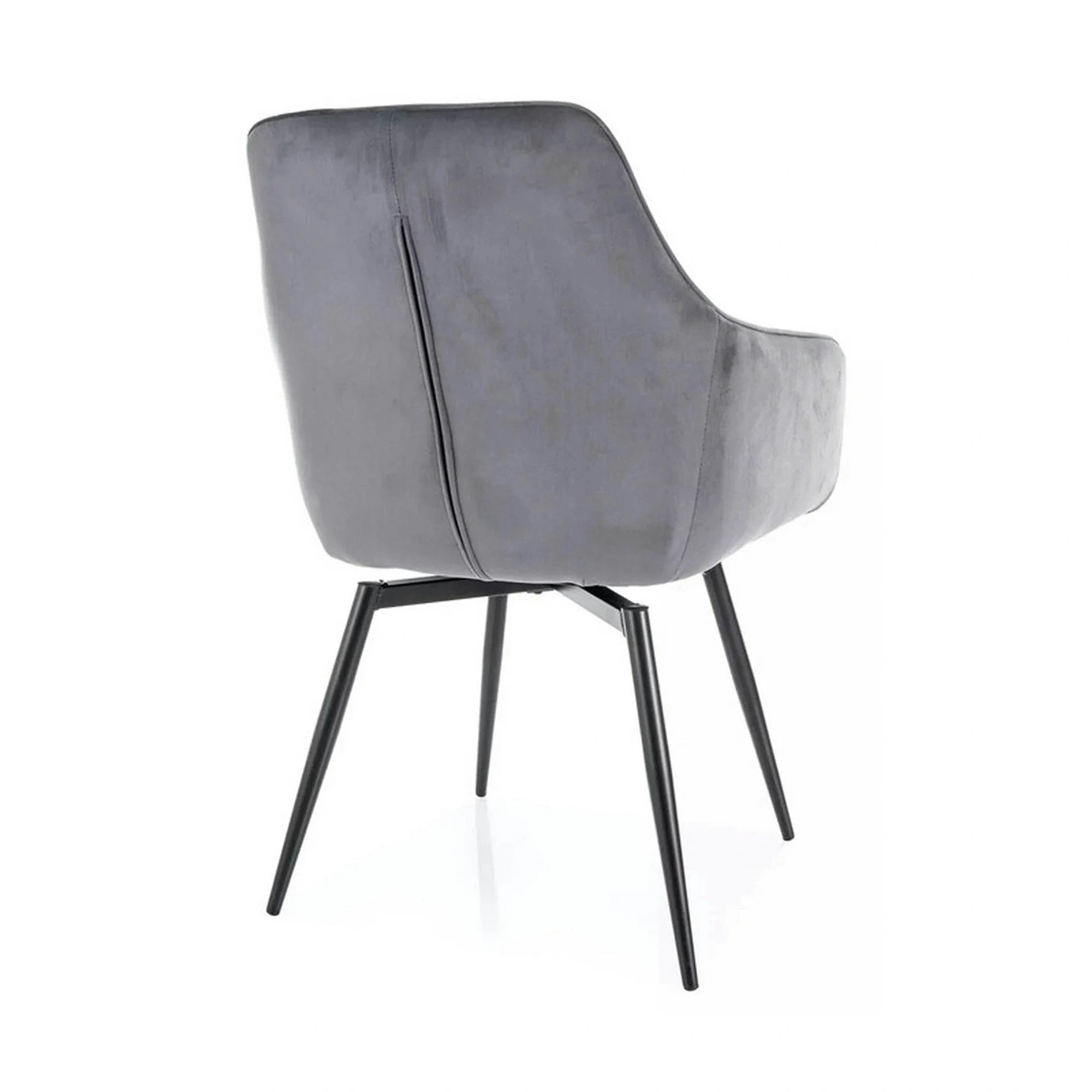 Scaun SERVIO, gri - Bluvel 14, stofa catifelata/metal, 55x58x88 cm