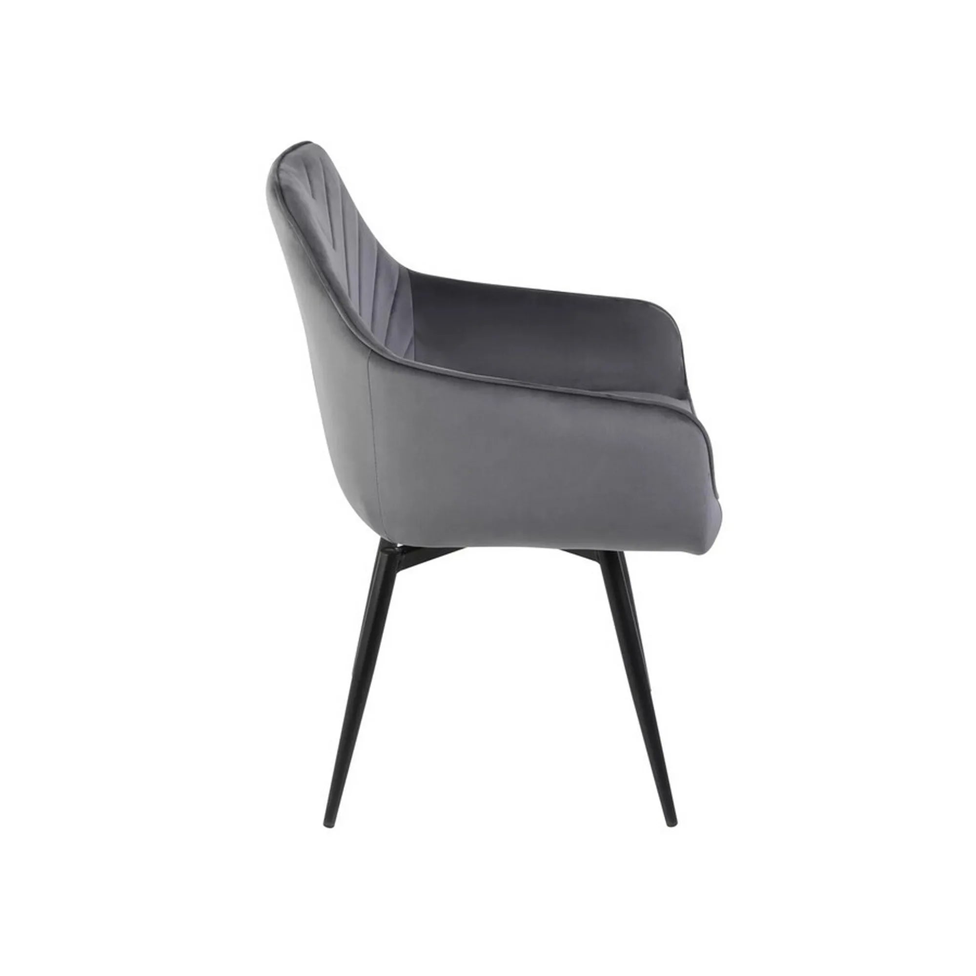 Scaun SERVIO, gri - Bluvel 14, stofa catifelata/metal, 55x58x88 cm