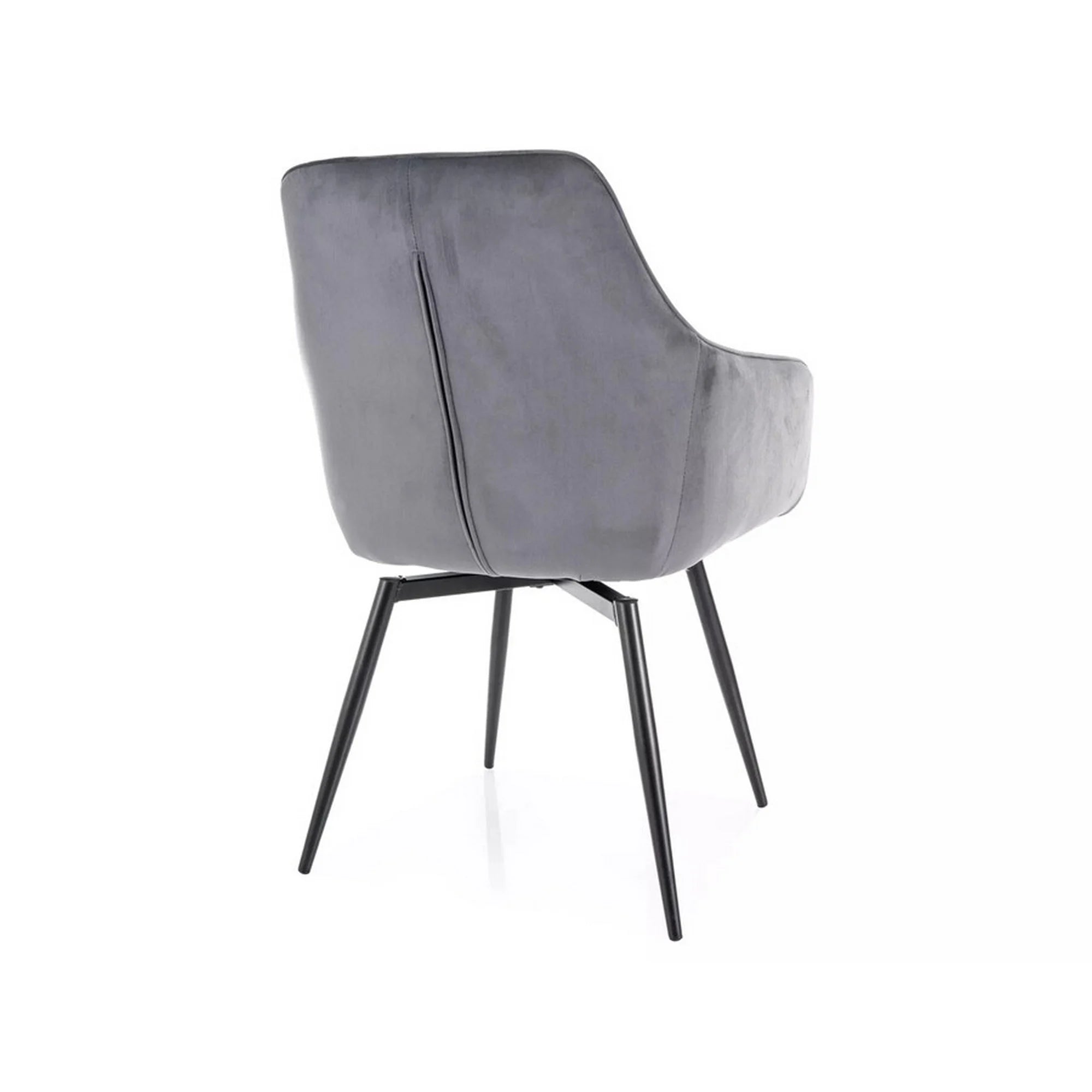 Scaun SERVIO, gri - Bluvel 14, stofa catifelata/metal, 55x58x88 cm