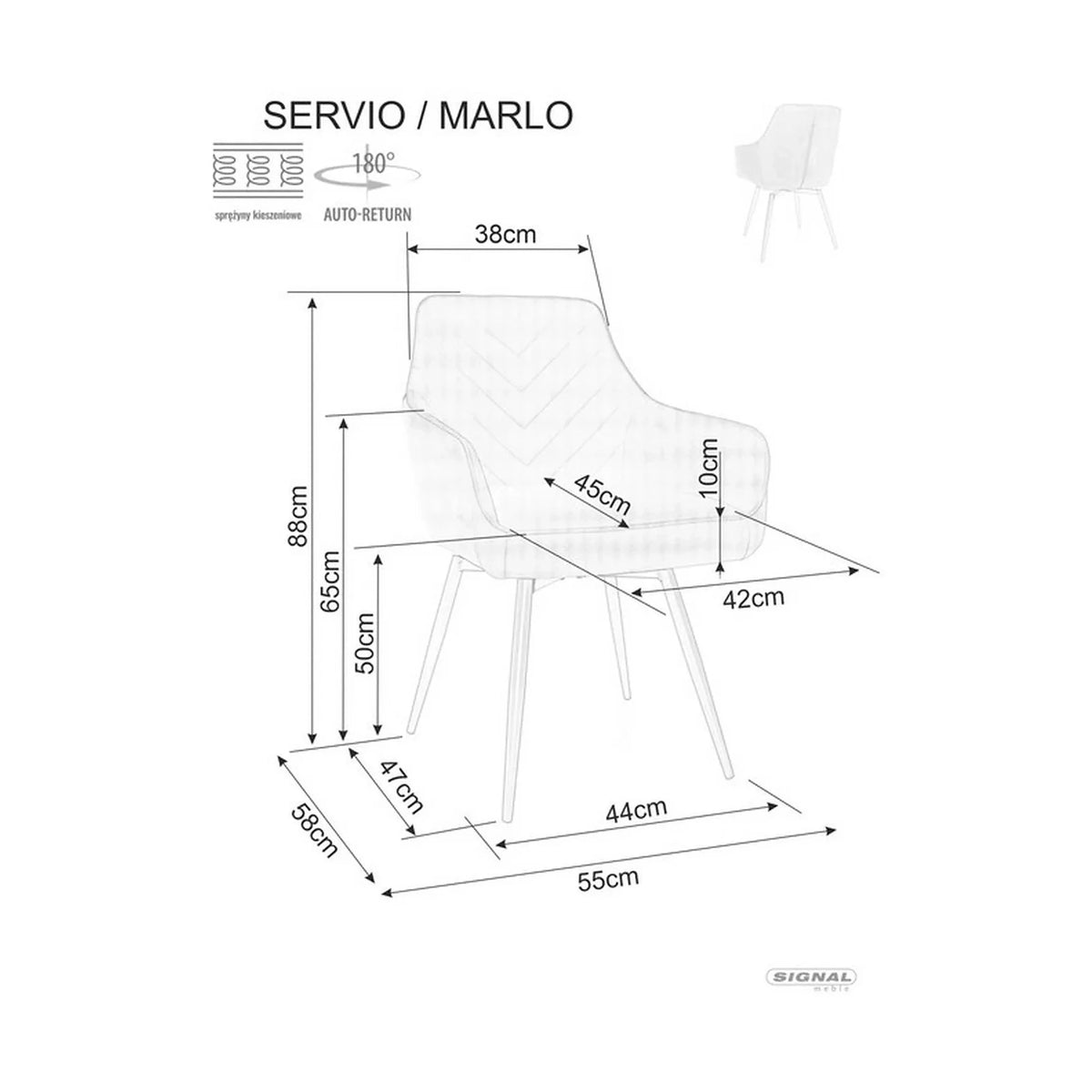 Scaun SERVIO, gri deschis - Brego 07, stofa clasica/metal, 55x45x88 cm