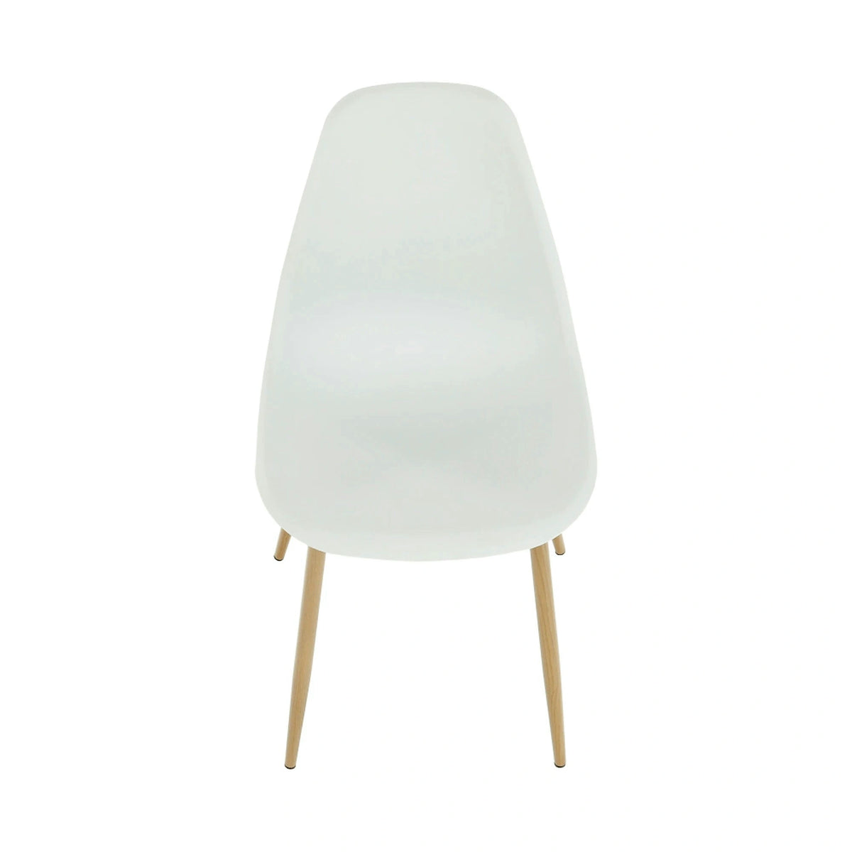 Scaun SINTIA, alb/stejar, plastic/metal, 46x53x85 cm