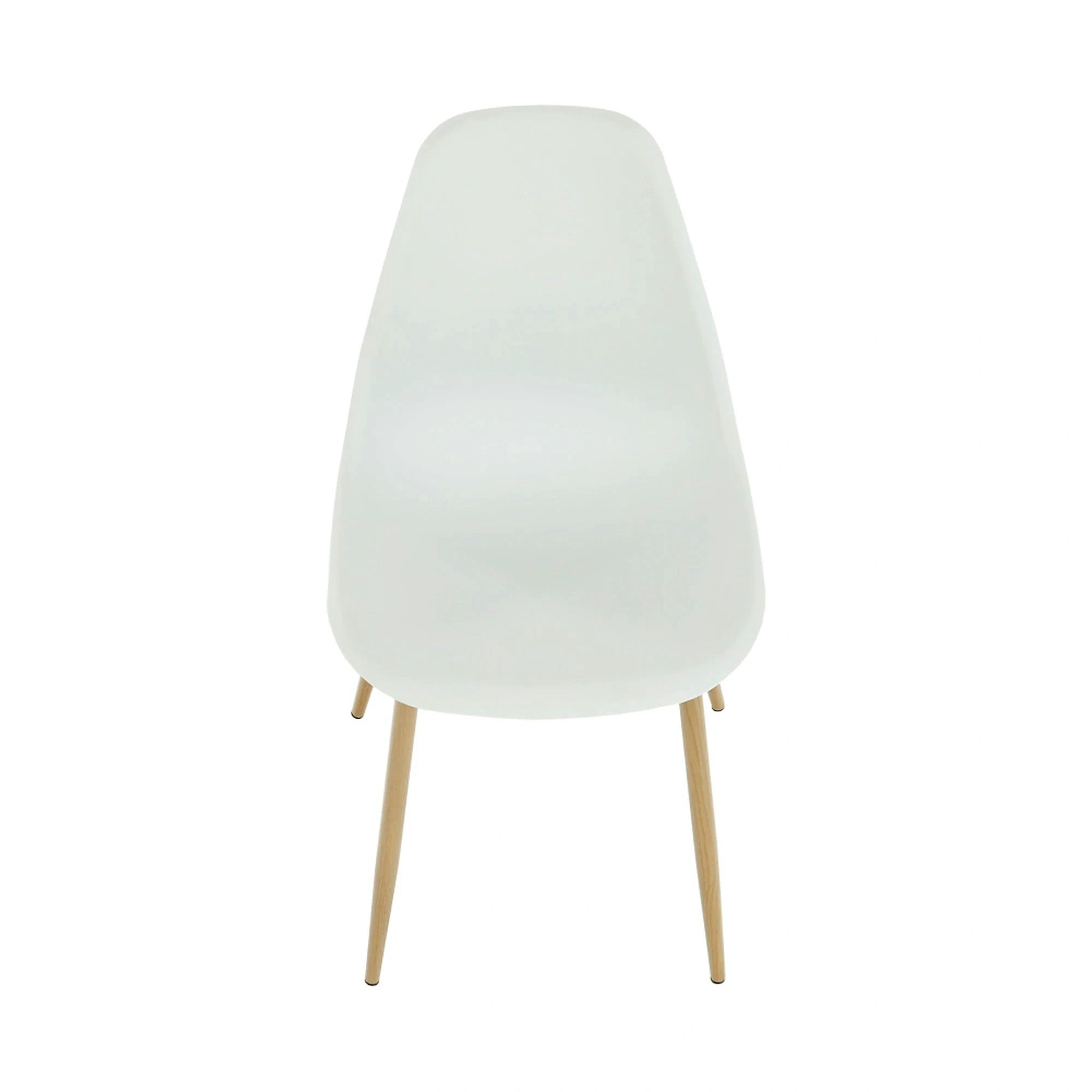Scaun SINTIA, alb/stejar, plastic/metal, 46x53x85 cm