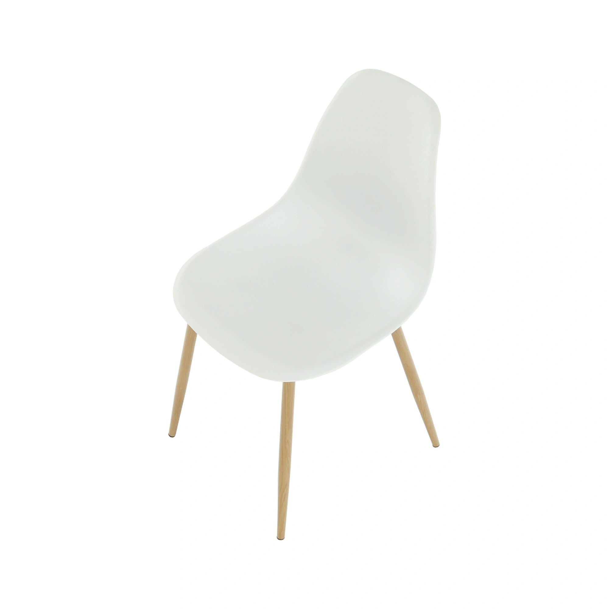 Scaun SINTIA, alb/stejar, plastic/metal, 46x53x85 cm