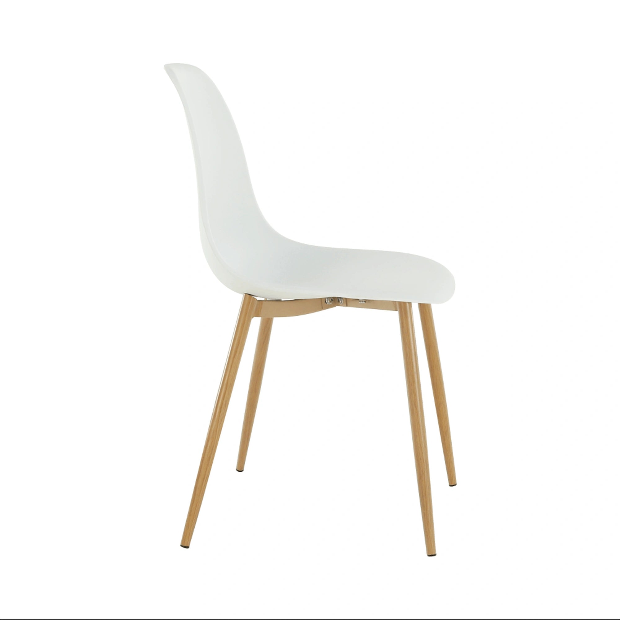 Scaun SINTIA, alb/stejar, plastic/metal, 46x53x85 cm
