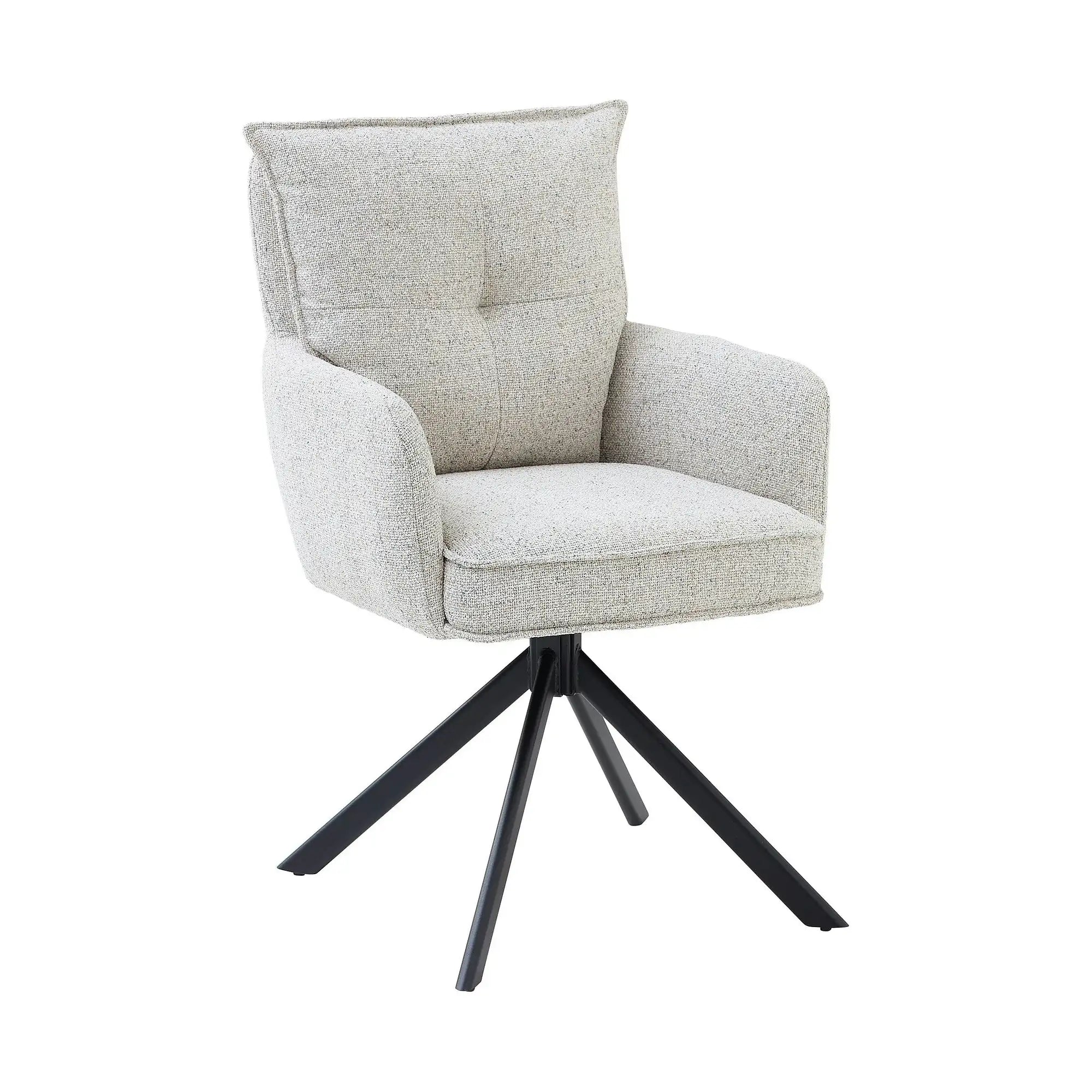 Scaun SOFIA, bej/negru, stofa clasica/metal, 61x66x93 cm