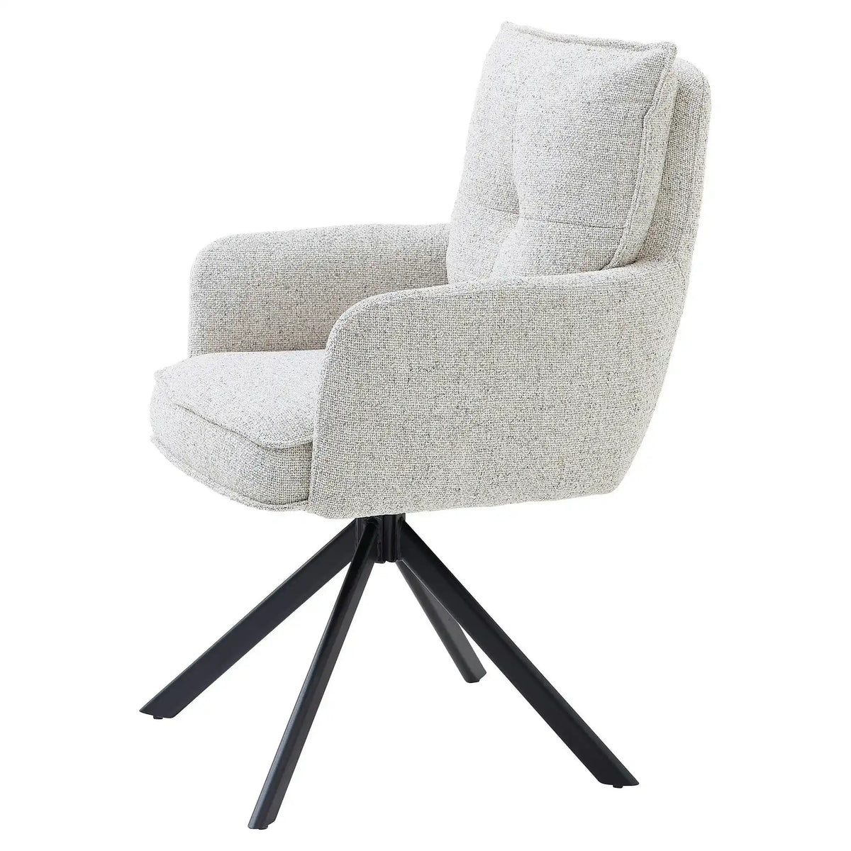 Scaun SOFIA, bej/negru, stofa clasica/metal, 61x66x93 cm