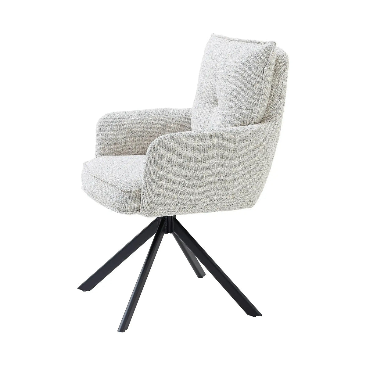 Scaun SOFIA, bej/negru, stofa clasica/metal, 61x66x93 cm