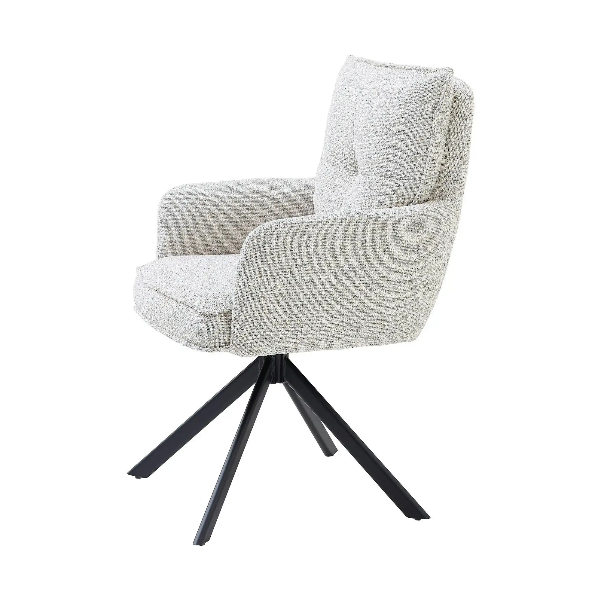 Scaun SOFIA, bej/negru, stofa clasica/metal, 61x66x93 cm