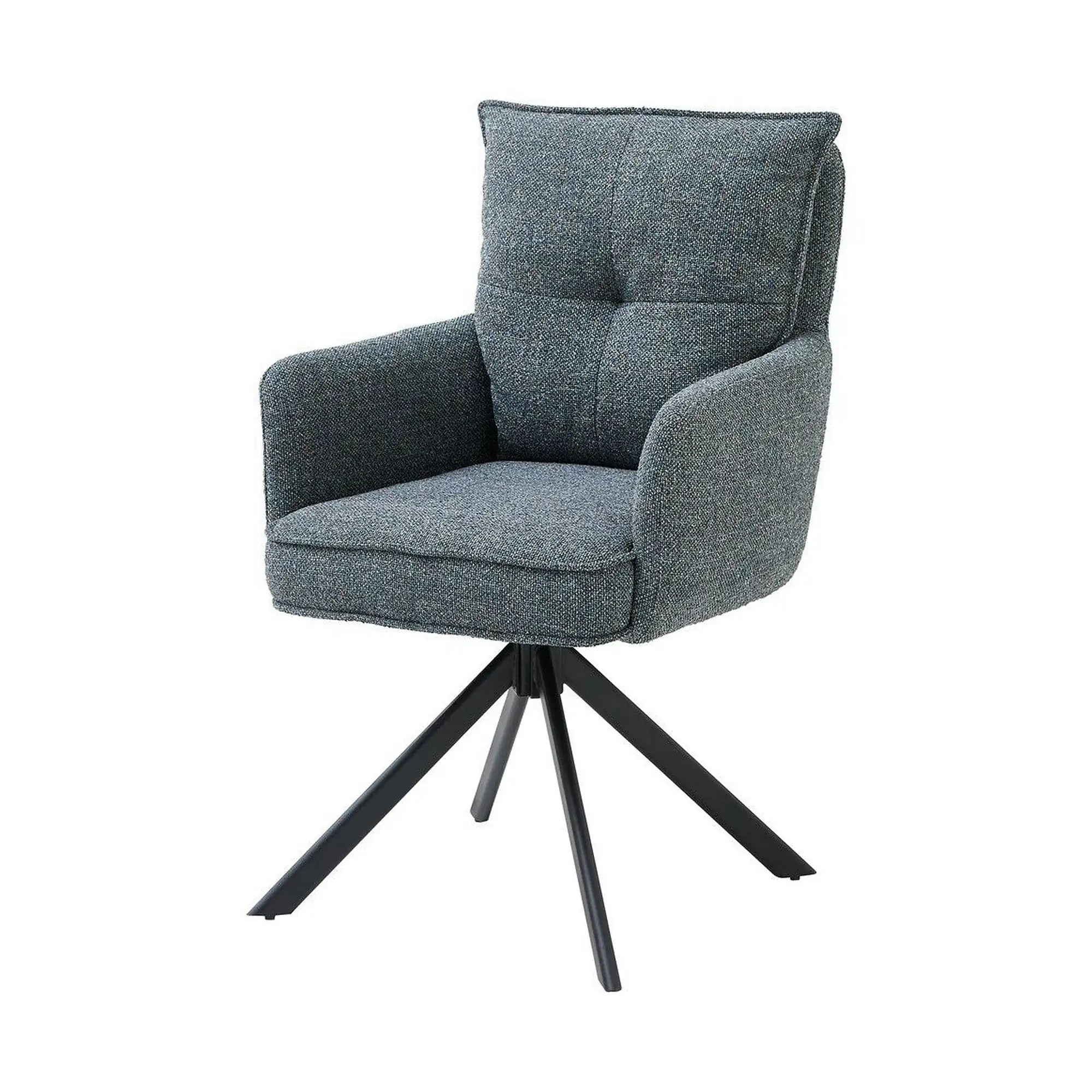 Scaun SOFIA, gri inchis/negru, stofa clasica/metal, 61x66x93 cm