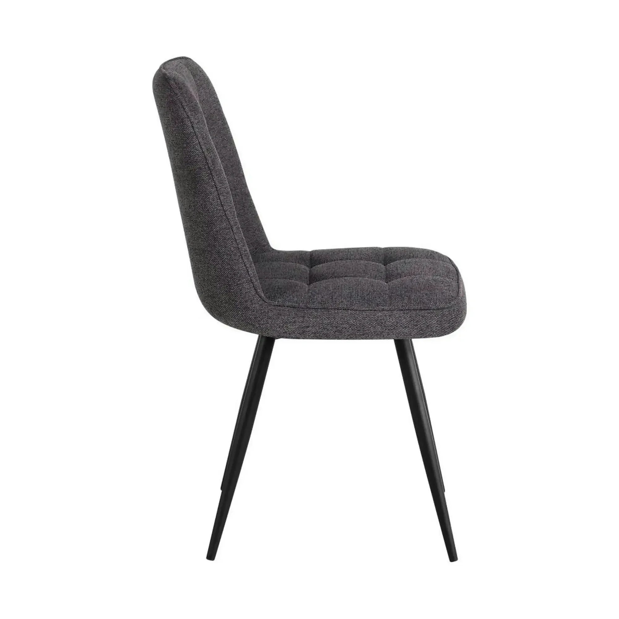 Scaun SUN, gri inchis/negru, stofa clasica/metal, 46x56x86 cm