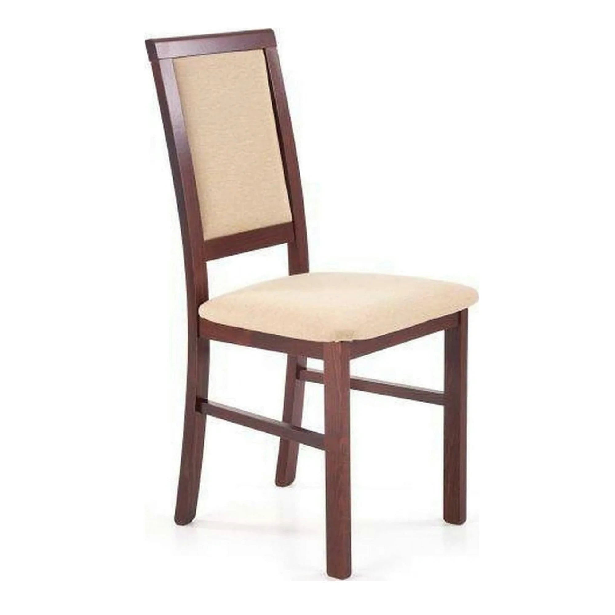 Scaun SYLWEK BIS, bej/nuc inchis, stofa clasica/lemn de fag, 44x53x94 cm