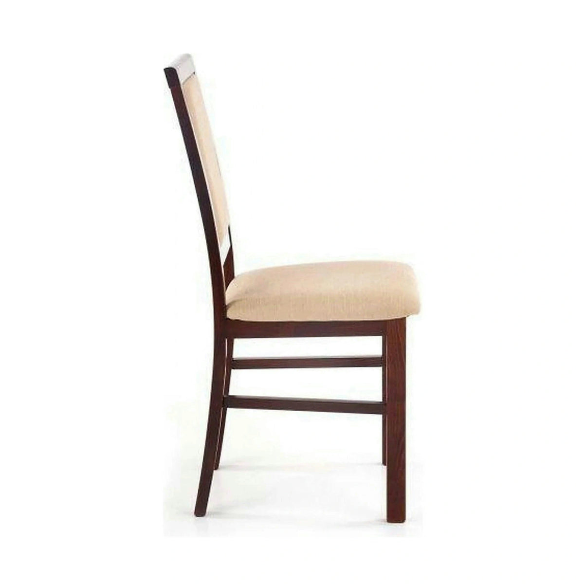 Scaun SYLWEK BIS, bej/nuc inchis, stofa clasica/lemn de fag, 44x53x94 cm