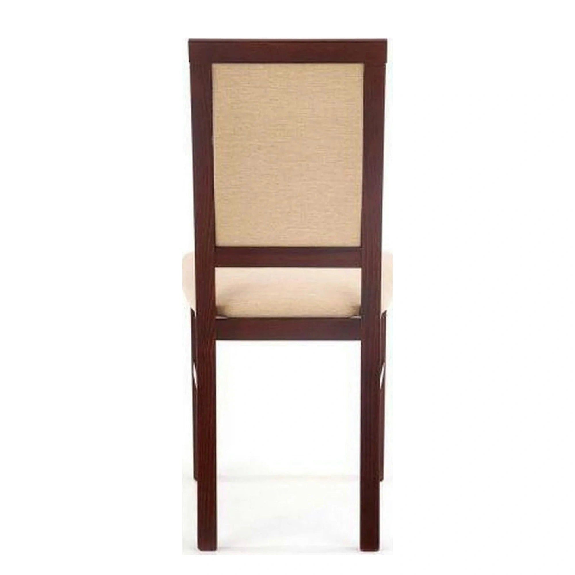 Scaun SYLWEK BIS, bej/nuc inchis, stofa clasica/lemn de fag, 44x53x94 cm