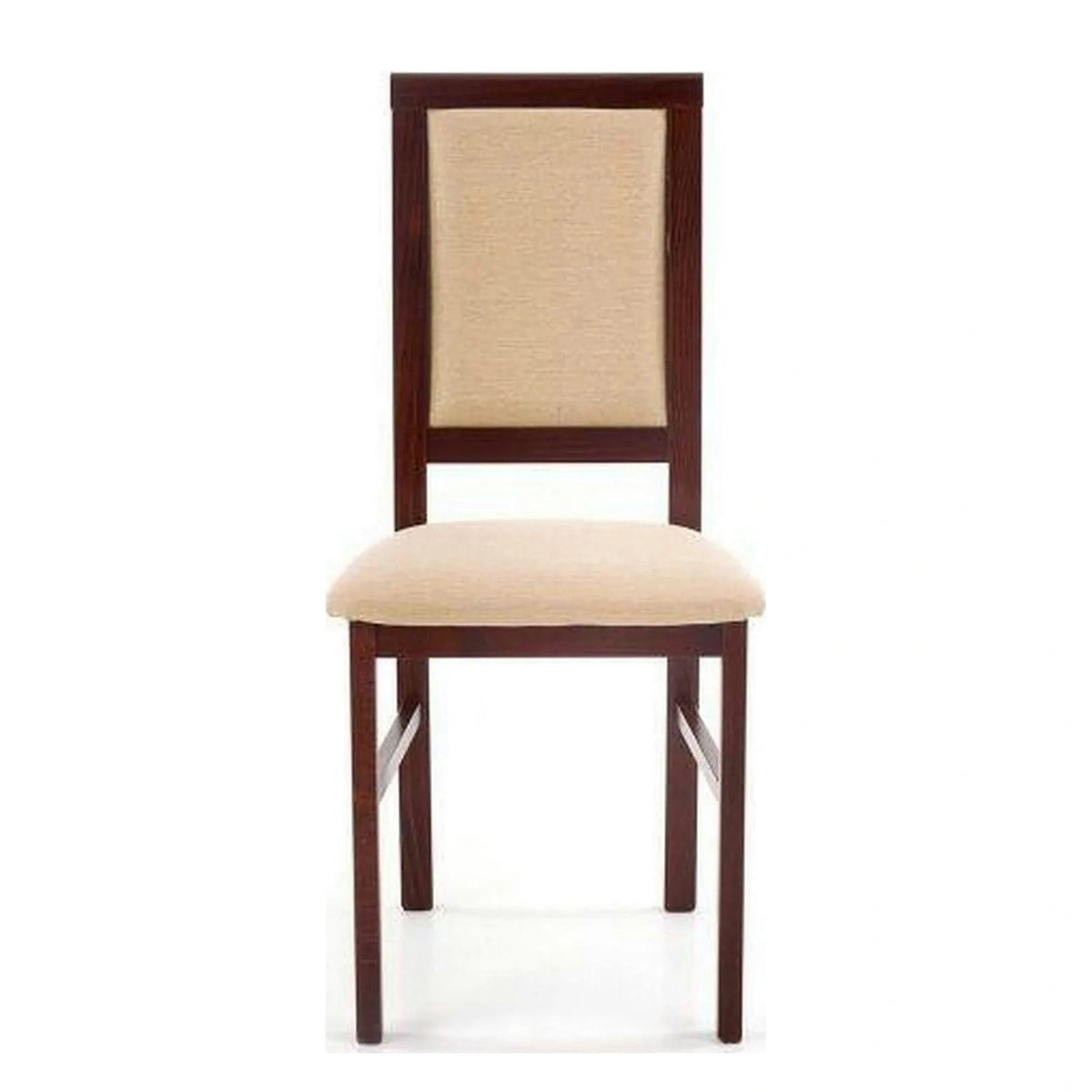 Scaun SYLWEK BIS, bej/nuc inchis, stofa clasica/lemn de fag, 44x53x94 cm