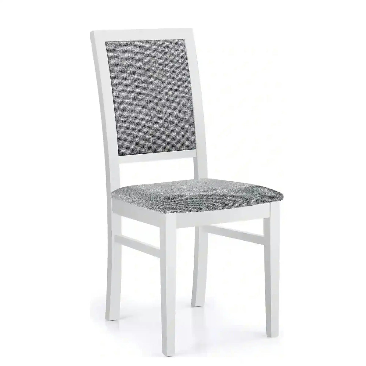 Scaun SYLWEK, gri/alb, stofa clasica/lemn, 43X56X96 cm